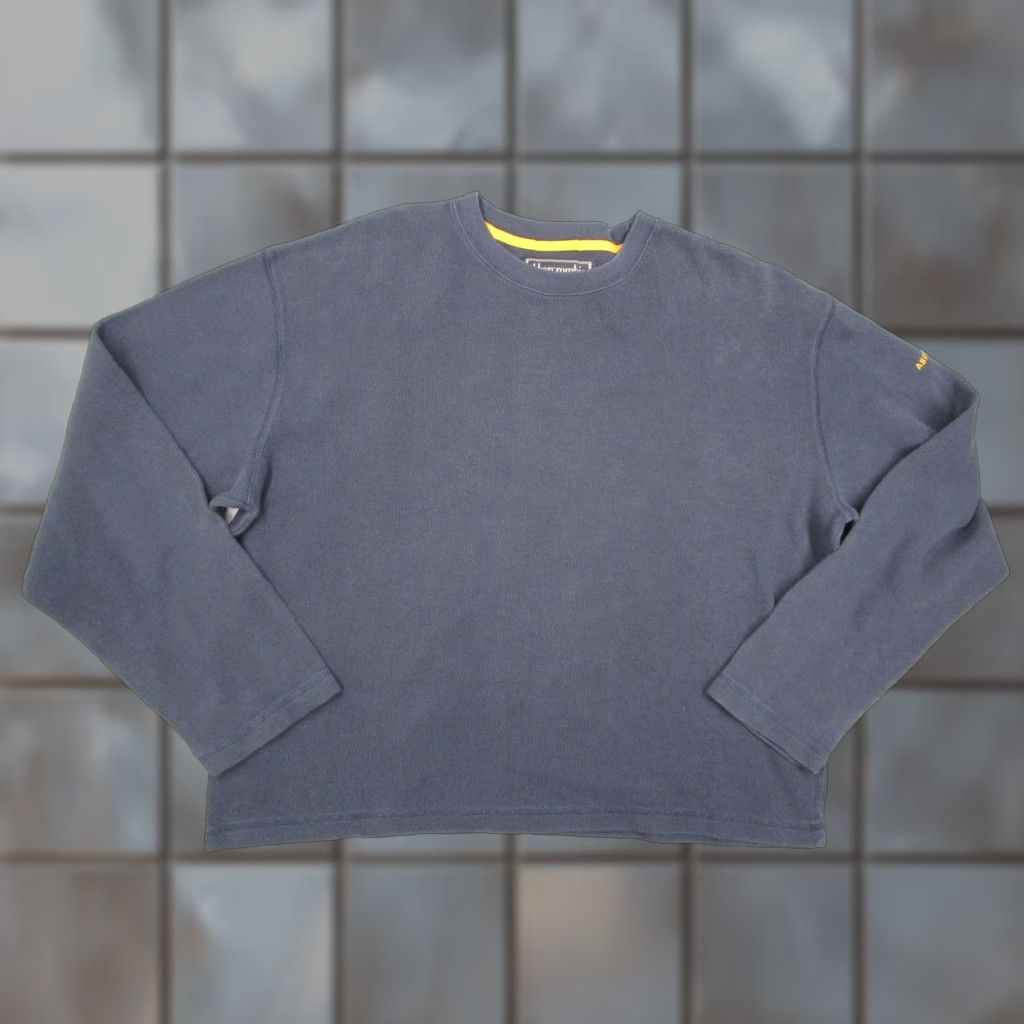 Abercrombie & Fitch VINTAGE Abercrombie & Fitch Sweatshirt Mens XL Navy Blue Crewneck 90s Retro Embroidered Logo - Cotton Pullover, Classic Fit, Made in USA Size US XL / EU 56 / 4 - 1 Thumbnail