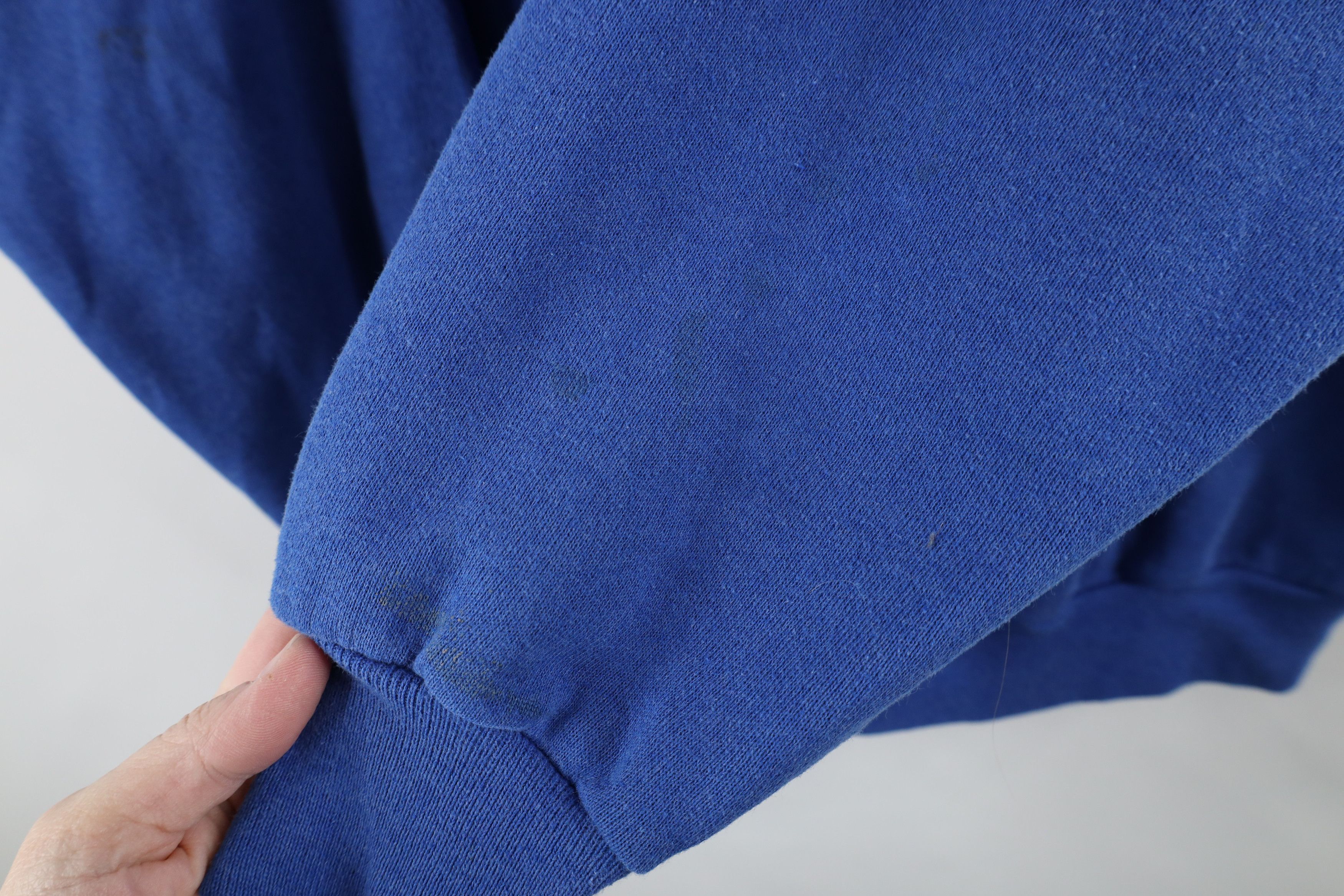 Vintage Vintage 90s Streetwear Crewneck Sweatshirt Royal Blue USA Size US XL / EU 56 / 4 - 4 Thumbnail
