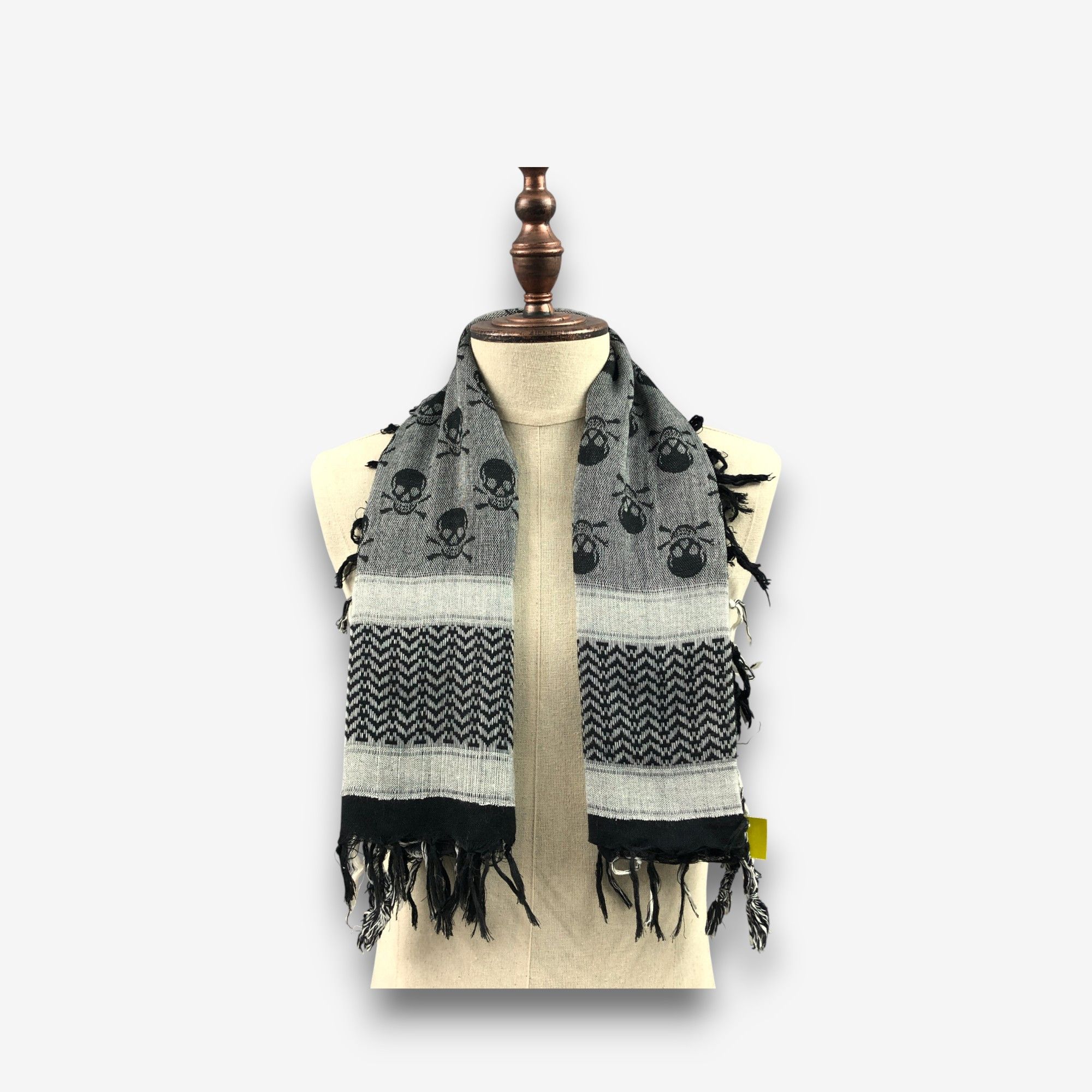 Japanese Brand Vintage Japanese Brand Skulls Scarf Muffler Wool Scarves. Size ONE SIZE - 1 Thumbnail