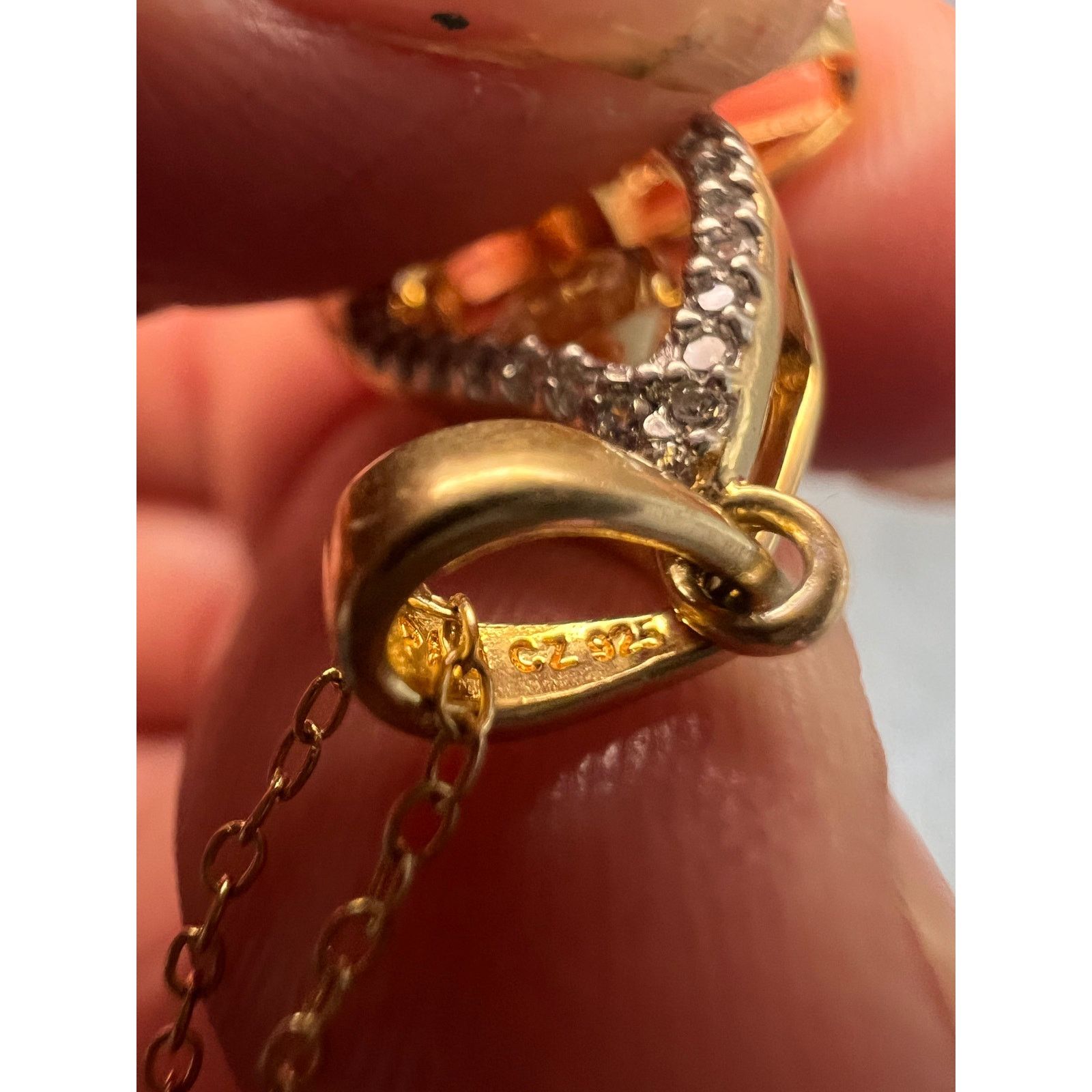 Other Butterfly CZ pendant in YG over 925 with 18 inch chain Size ONE SIZE - 10 Thumbnail