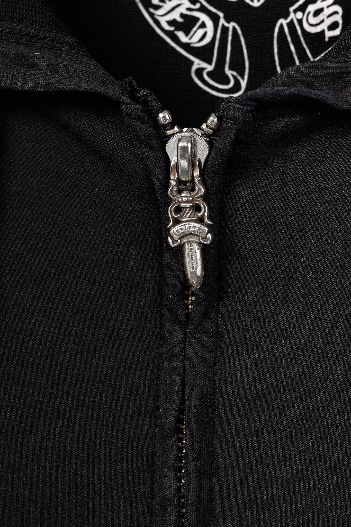 Chrome Hearts Chrome Hearts Black Cotton Jersey Dagger-Print Hoodie Size L / US 10 / IT 46 - 8 Thumbnail