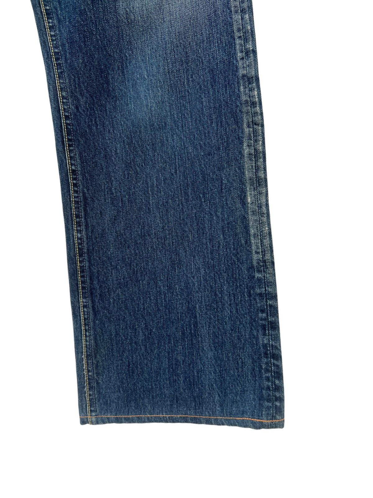Blue Blue Japan Vintage Blue Blue Japan Distress Zigzag Denim Flare Jeans Size US 33 - 13 Thumbnail