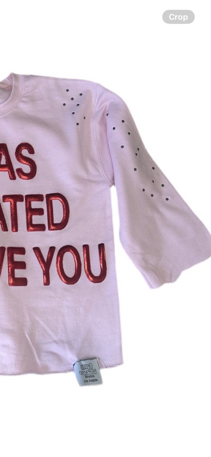 Vintage I WAS CREATED TO LOVE YOU CROPPED SWEATSHIRT Size S / US 4 / IT 40 - 3 Thumbnail