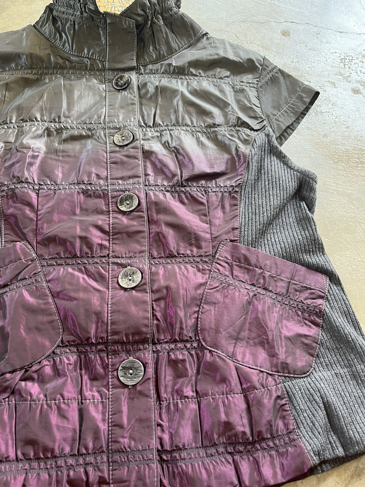 Designer × Longchamp × Vintage 🔥Longchamp 2 tone Button Pocket Vest Sangat Lawa Size M / US 6-8 / IT 42-44 - 4 Thumbnail