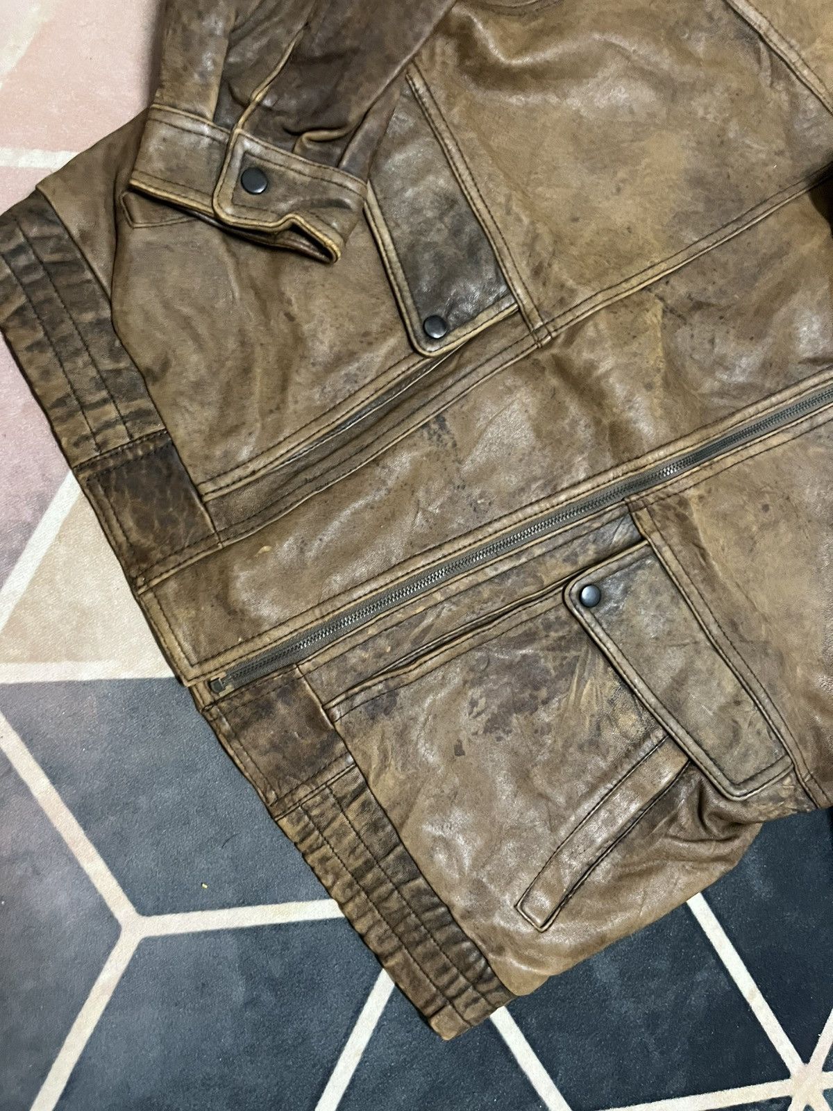 Branded Leather 💥AMERICAN CLASSIC by Cools & Hidemitsu CHOPPER RIDER JACKETS Size US L / EU 52-54 / 3 - 10 Thumbnail