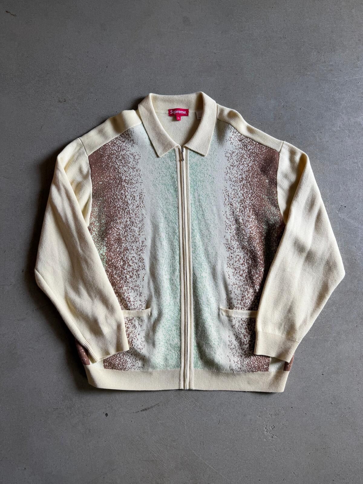 Supreme Supreme Chest Stripe Zip Up Cardigan | Grailed