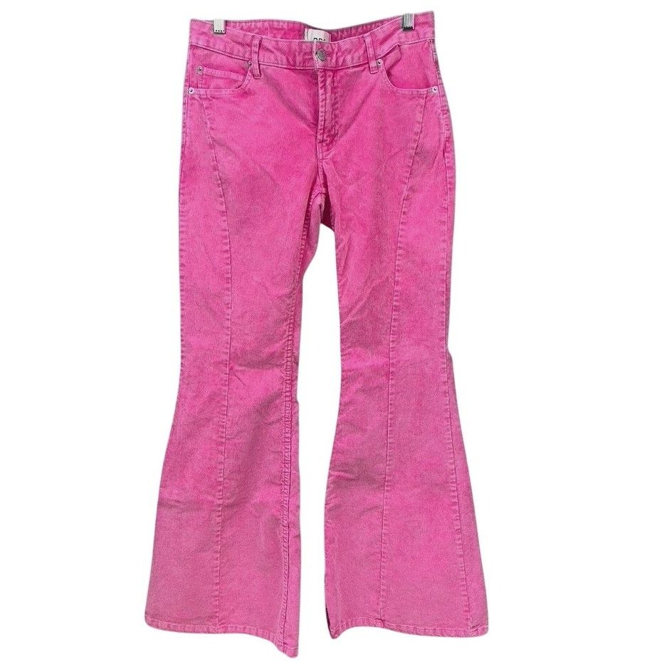 Bdg Low Rise Barbie Pink Corduroy Pants Womens (27) Flare Size 27" / US 4 / IT 40 - 1 Thumbnail
