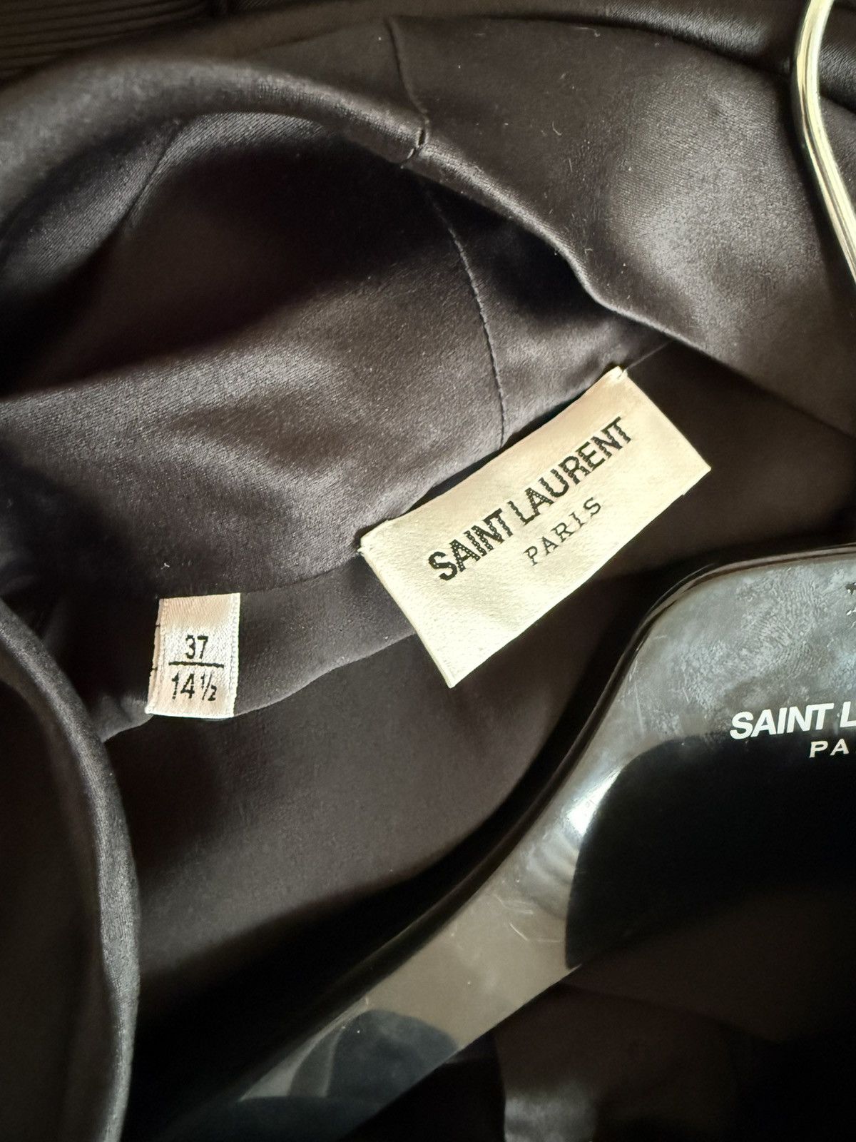 Saint Laurent Paris FW23 Saint Laurent Silk Satin Lavalliere-Neck Shirt Size US S / EU 44-46 / 1 - 2 Thumbnail