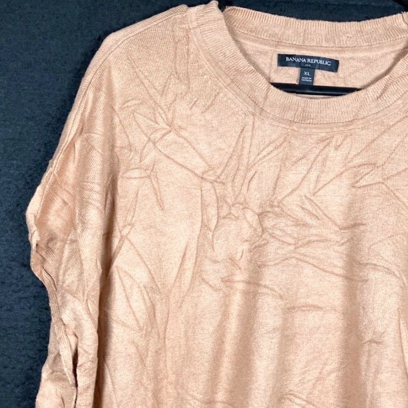 Banana Republic Banana Republic Womens Sweater Brown Cap Sleeve Crew Neck Tie Sides Stretch XL Size XL / US 12-14 / IT 48-50 - 4 Thumbnail