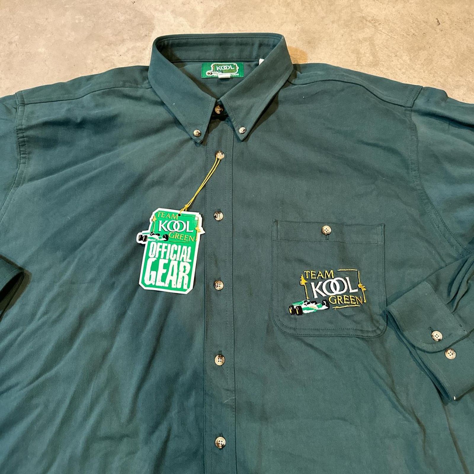 Camel 90s Team Kool Green Cigarette Racing Button Down Shirt Size US XL / EU 56 / 4 - 2 Thumbnail