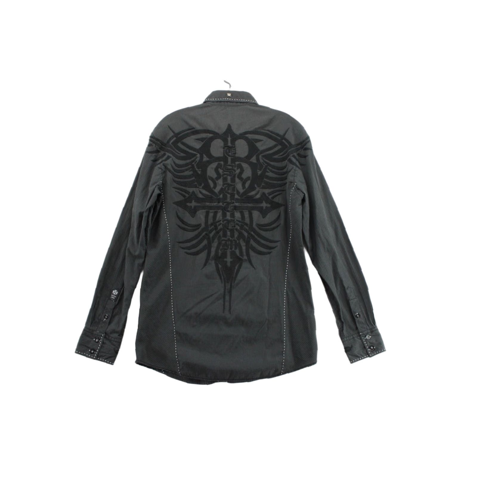 Roar Shirt Men's M Black Embroidered Western Button Up Signature Torch Shirt