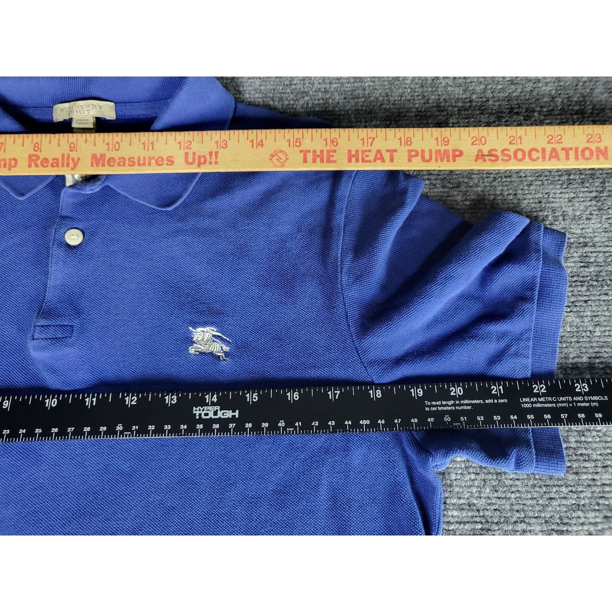 Burberry Burberry Brit Polo Style Collared Nova Check Blue Sz L Cotto Size US L / EU 52-54 / 3 - 3 Thumbnail