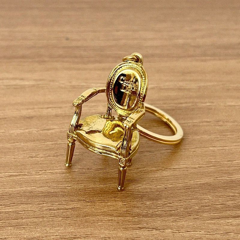 Dior Christian Dior Vintage Gold Chair Keyholder Size ONE SIZE - 4 Thumbnail