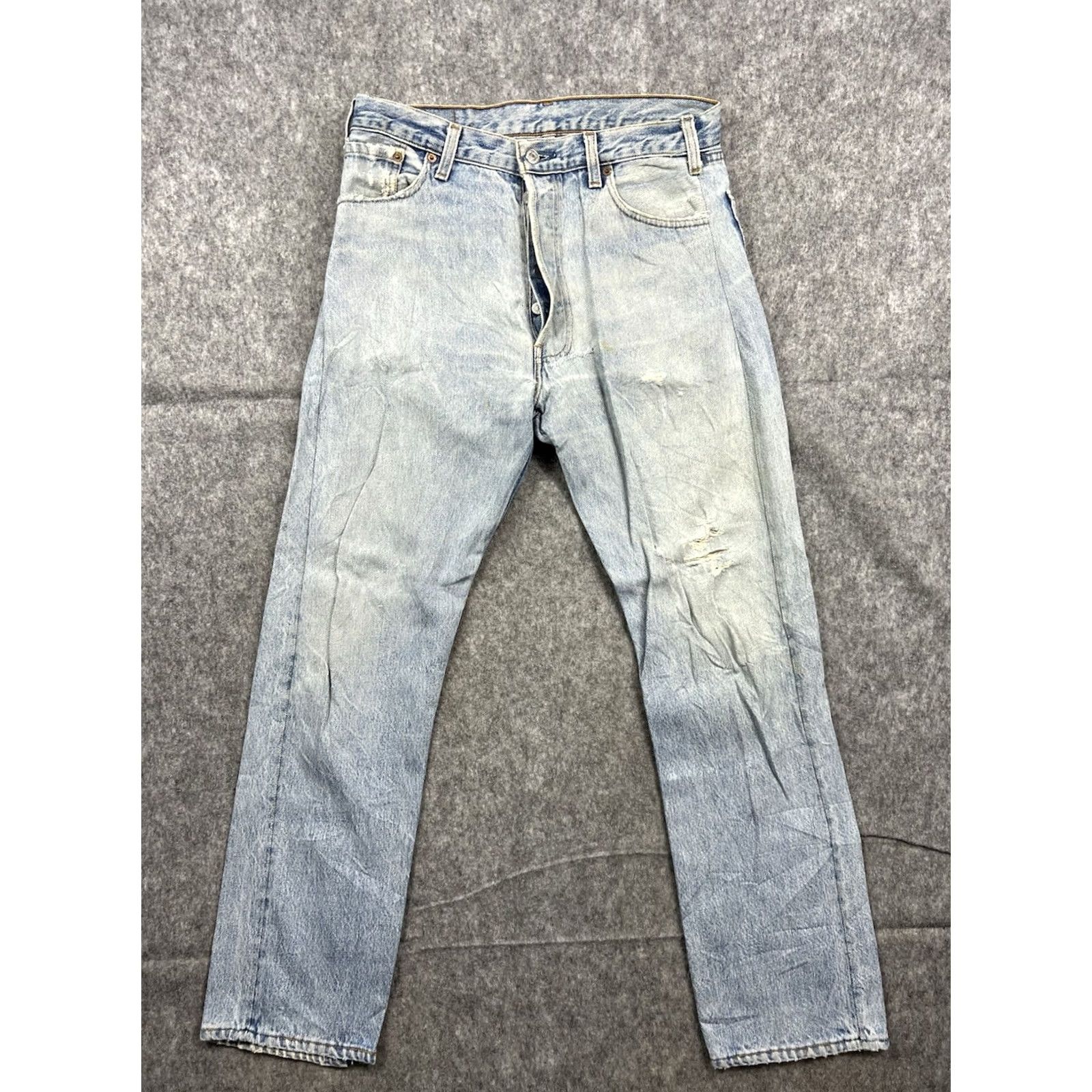 Levi's Levi's 752 Jeans Mens Regular Fit Straight Leg Light Wash 33x34 Denim Cotton Elastane Blue Casual Classic City Designer Jeans Mens Regular 34 Inseam Size US 33 - 2 Thumbnail