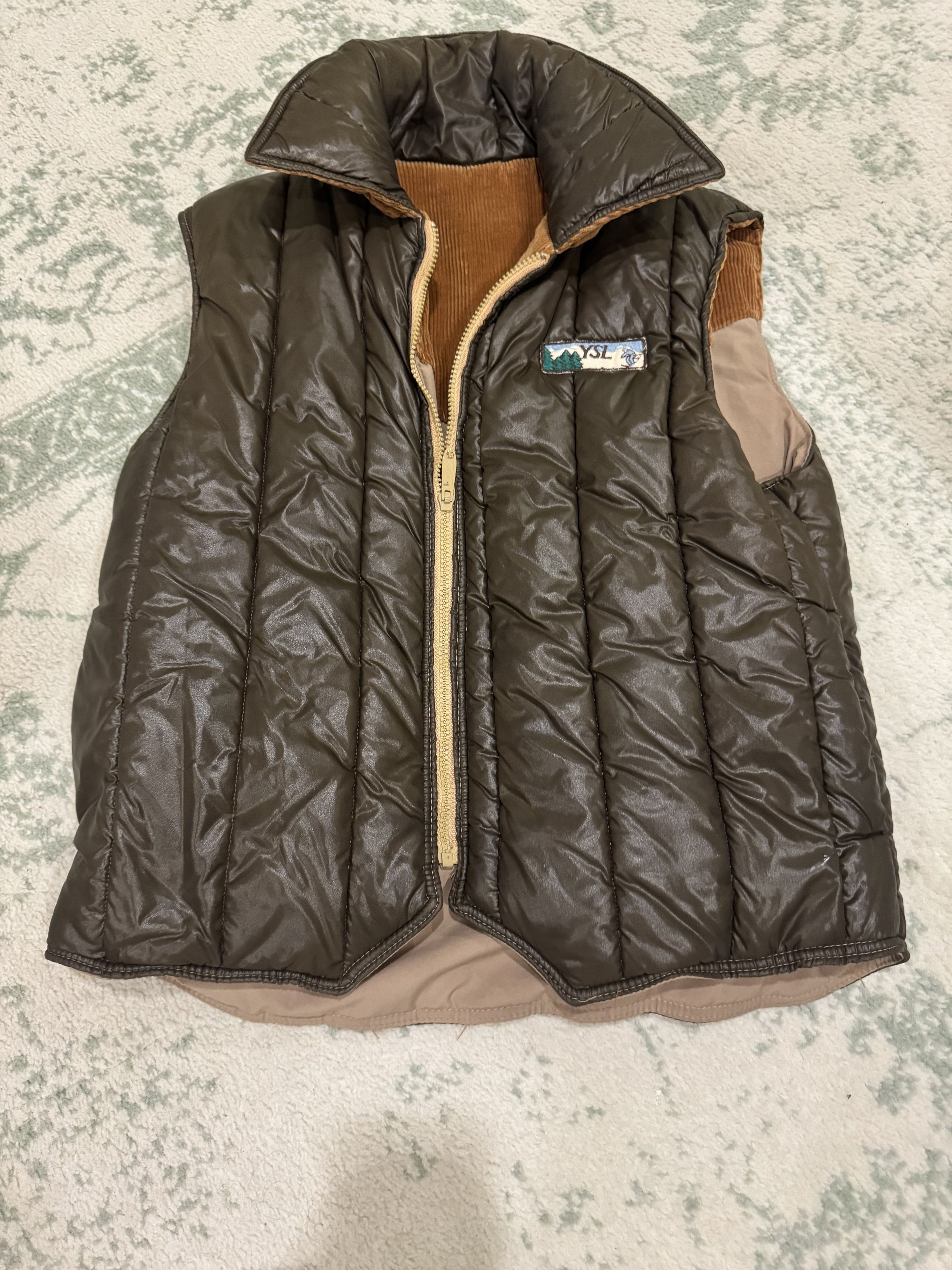Yves Saint Laurent Brown Puffer Vest Size M / US 6-8 / IT 42-44 - 1 Thumbnail