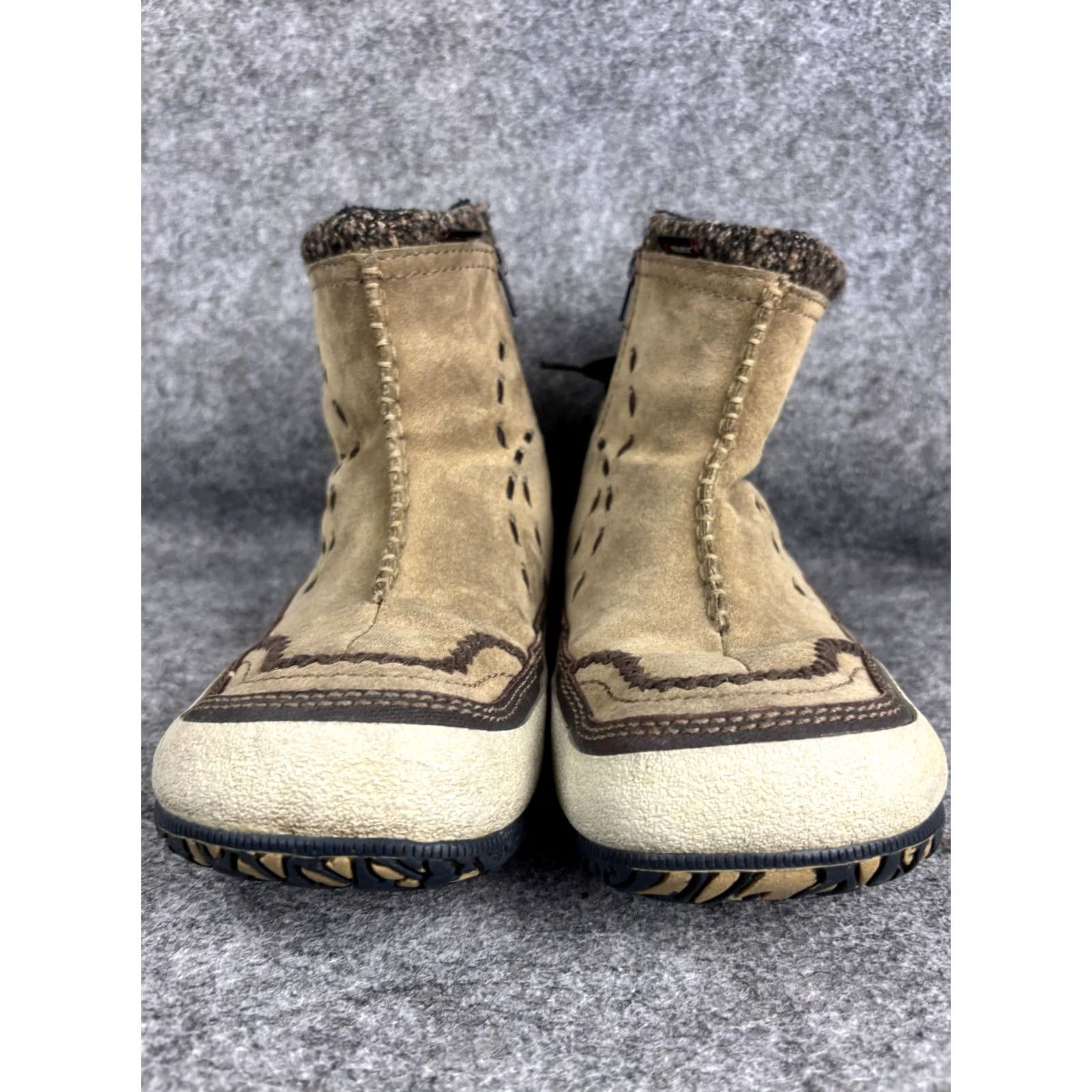 Merrell Merrell Puffin Mtn Womens Boots Winter Brown Suede Ankle 9.5 Zip Non-Slip Lined Insulated Snow Booties Size US 10 / IT 40 - 3 Thumbnail