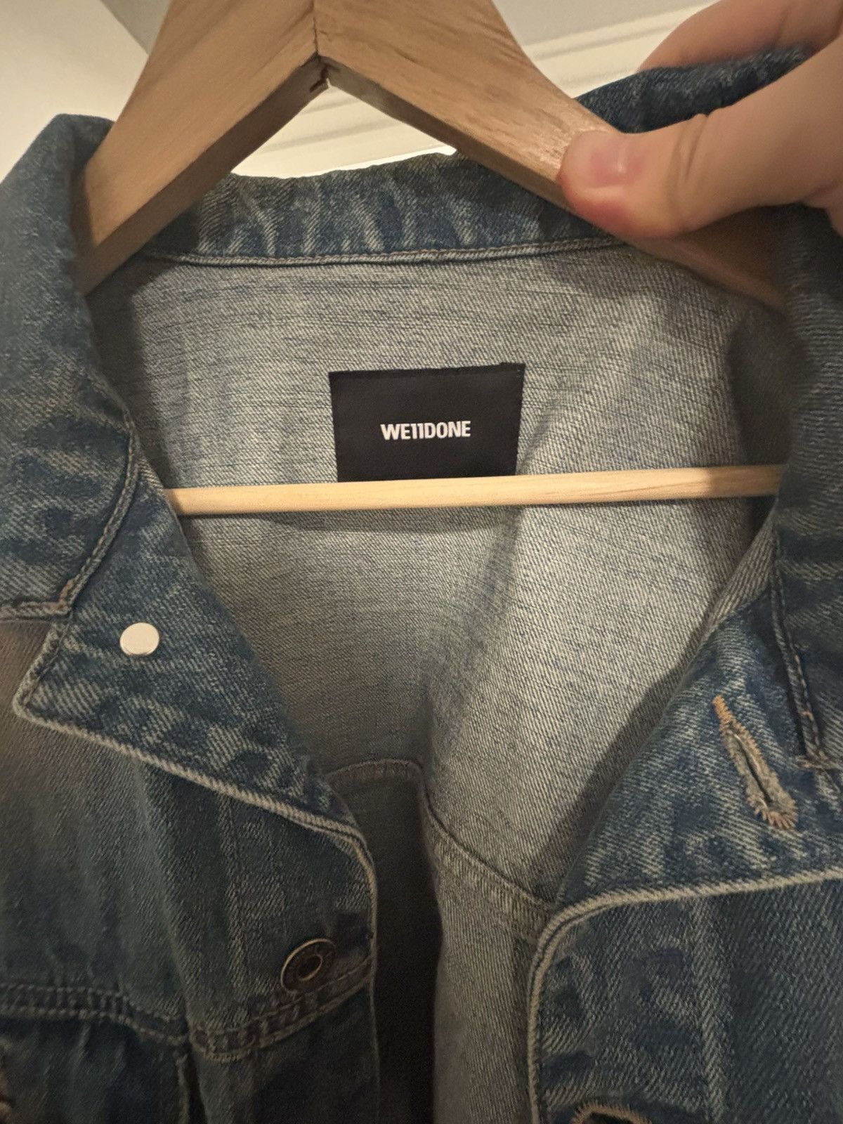 WE11DONE We11done Blue Distressed Denim Jacket Size US M / EU 48-50 / 2 - 3 Thumbnail
