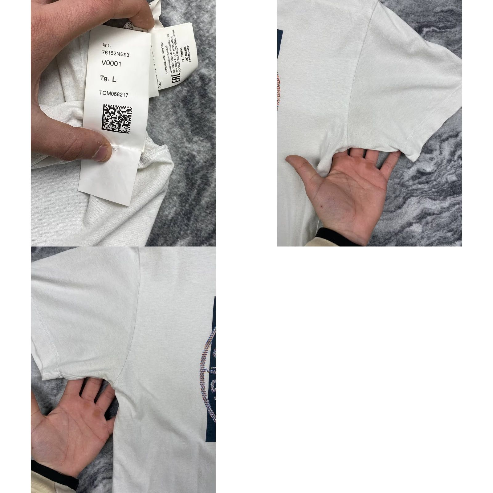 Stone Island Stone Island T-Shirt White Logo Graphic Print Crew Neck Short Sleeve Men L Regular Shoe? Size US L / EU 52-54 / 3 - 8 Thumbnail