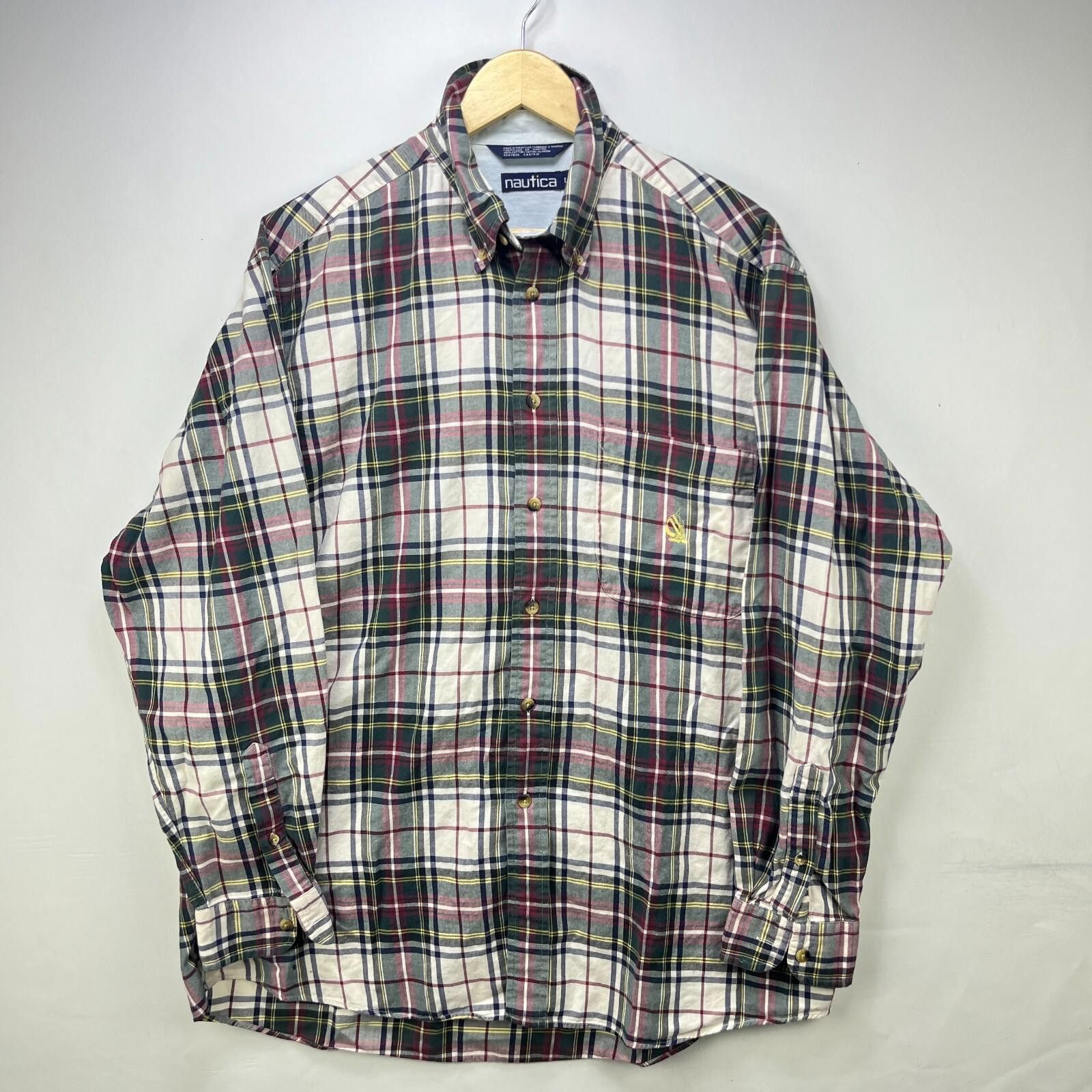 Nautica Vintage 90s Nautica Plaid Button-Up Shirt Large Longsleeve Size US L / EU 52-54 / 3 - 1 Thumbnail