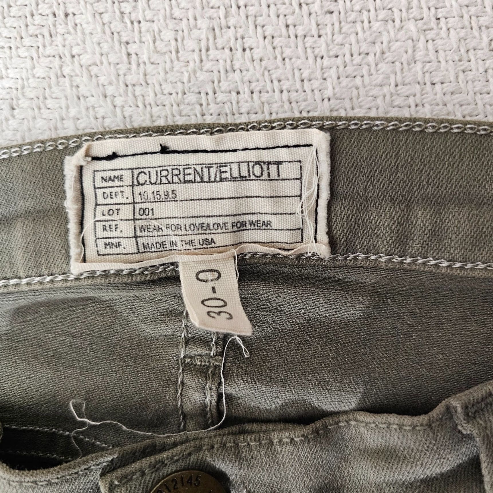 Vintage Current/Elliott Jeans Womens 30 Green Denim Ankle Skinny Mid Rise Zip Stars Size 30" / US 8 / IT 44 - 3 Thumbnail