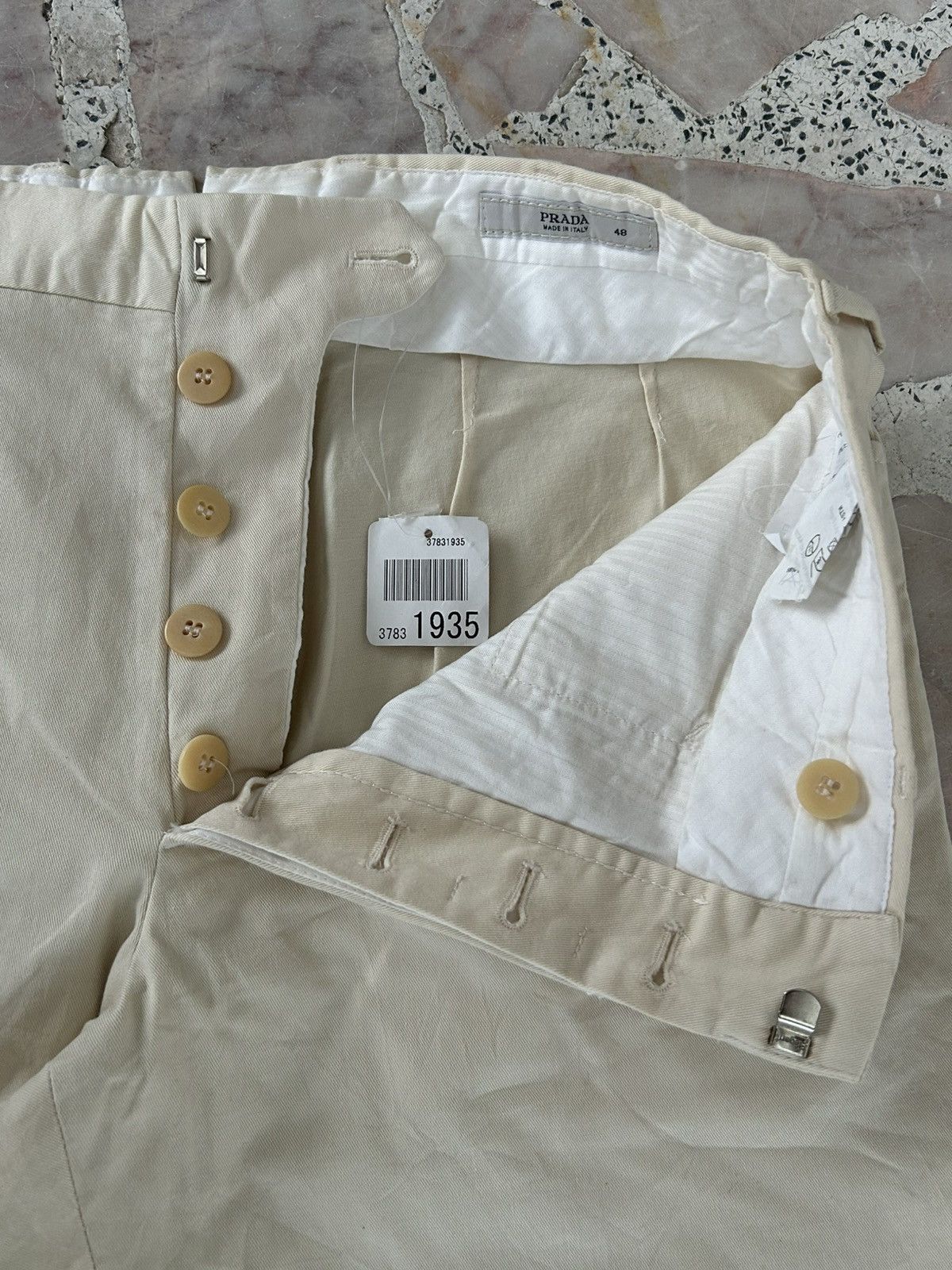 Prada NOS Prada Vintage Slacks White Size US 31 - 5 Thumbnail