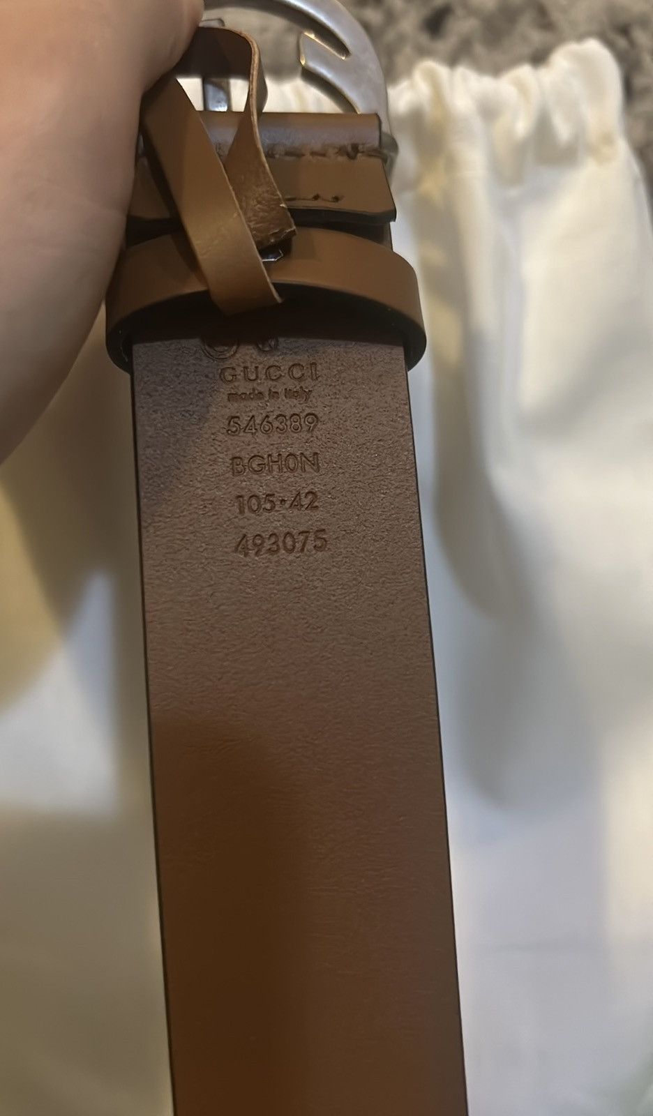 Gucci Gucci Interlocking G Signature Leather Belt 1.5 inch Width Size 42 - 6 Thumbnail