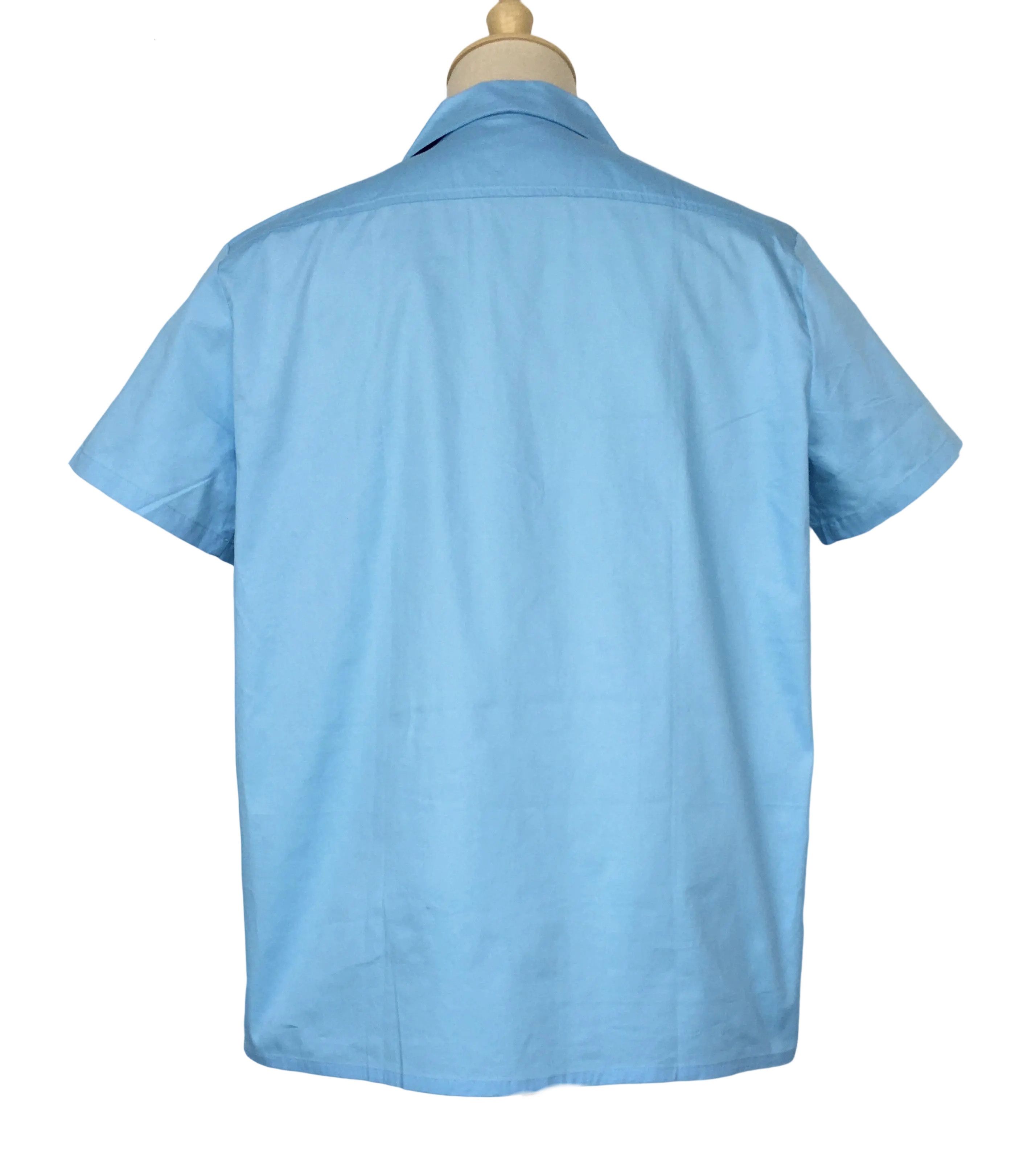 Other Retro Two-tone Men Shirt Solid Casual Shirt Lightblue Size US XXL / EU 58 / 5 - 2 Thumbnail