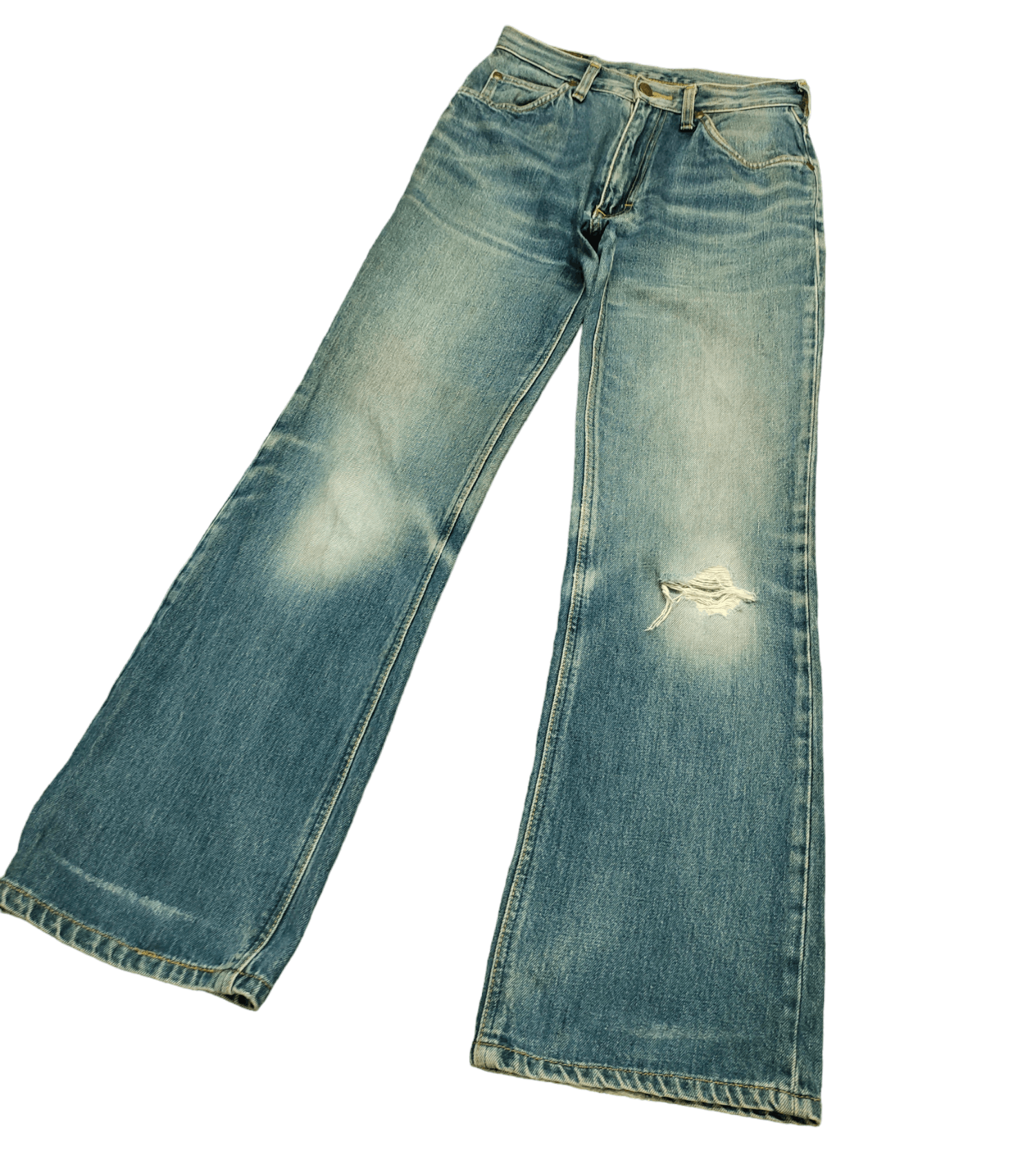 If Six Was Nine Flare Jeans Miss Lee Rider Clawmark Distress Denim Bootcut Size 26" / US 2 / IT 38 - 1 Thumbnail