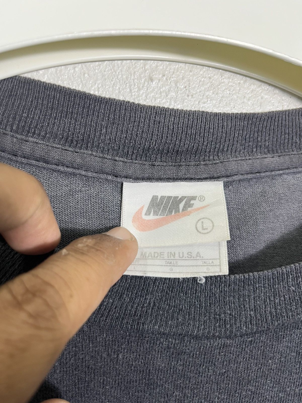 Vintage Vintage Air Jordan By nike tshirt(Sunfaded black) Size US L / EU 52-54 / 3 - 4 Thumbnail