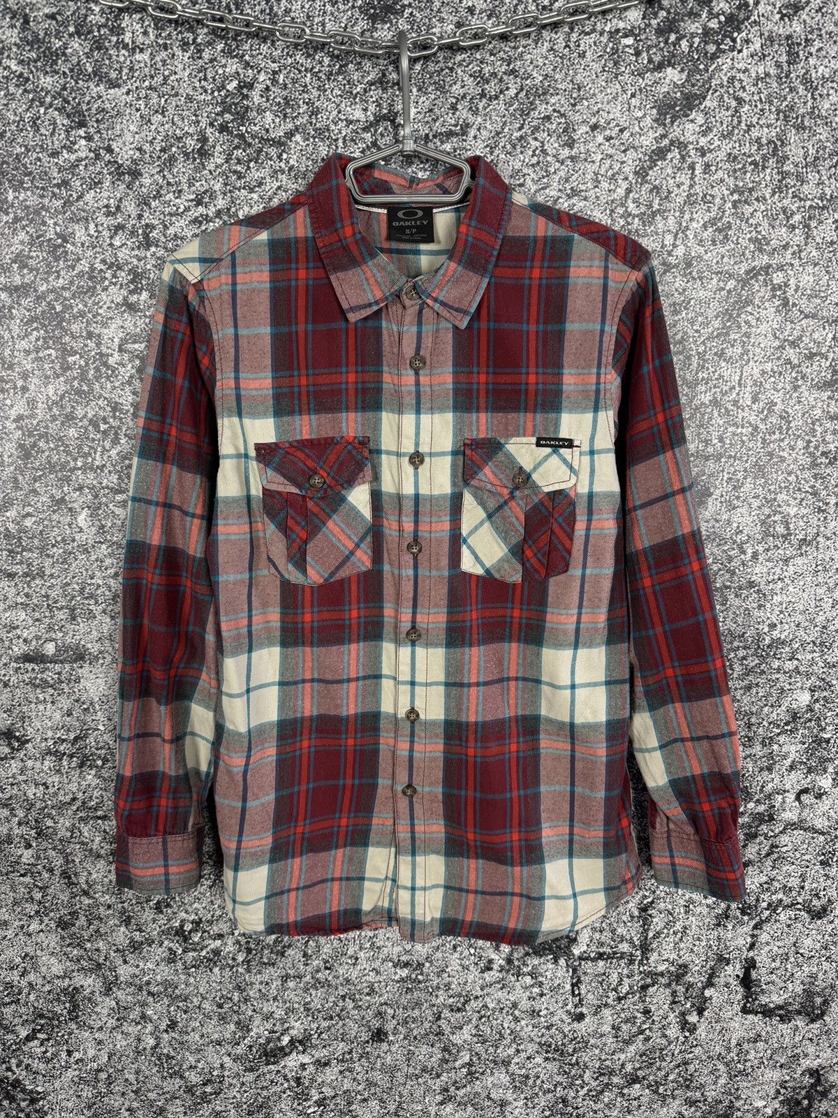 Oakley Vintage Oakley Plaid Flannel Long Sleeve Shirt Button Up S Size US S / EU 44-46 / 1 - 1 Thumbnail