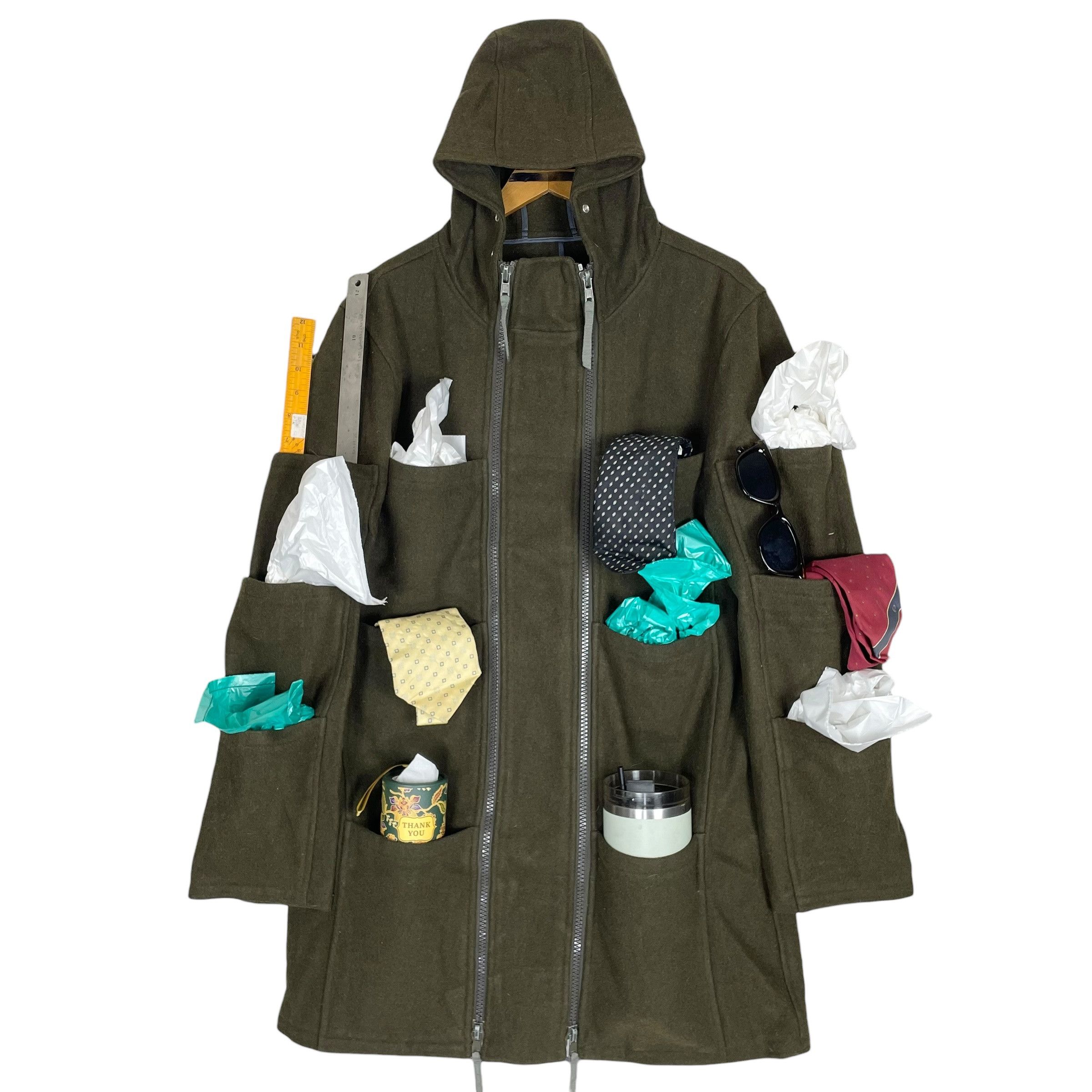 Japanese Brand Vintage Double Shock Wool Parka Final Home Survival Jacket Size US L / EU 52-54 / 3 - 1 Thumbnail