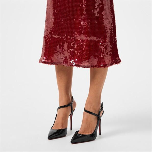 Christian Louboutin Jenlove 100mm Leather Heeled Pumps Size US 8 / IT 38 - 2 Thumbnail