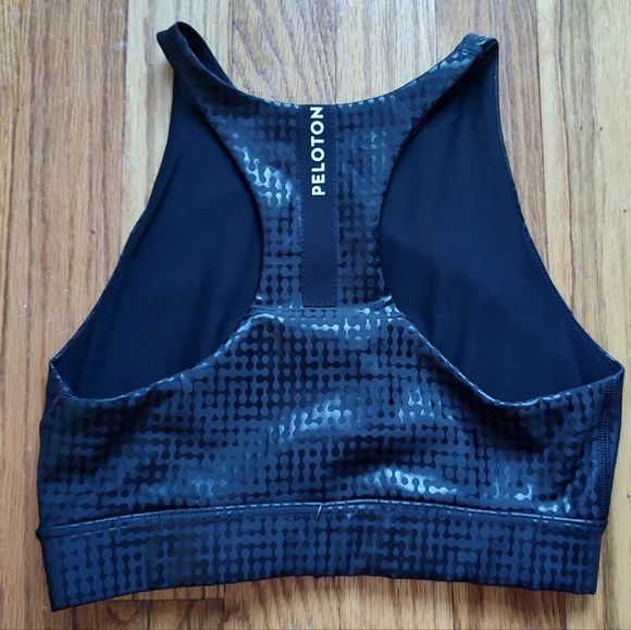 Peloton Peloton Show Up Digital Foil High Neck Sports Bra Black Top Size XS / US 0-2 / IT 36-38 - 7 Thumbnail