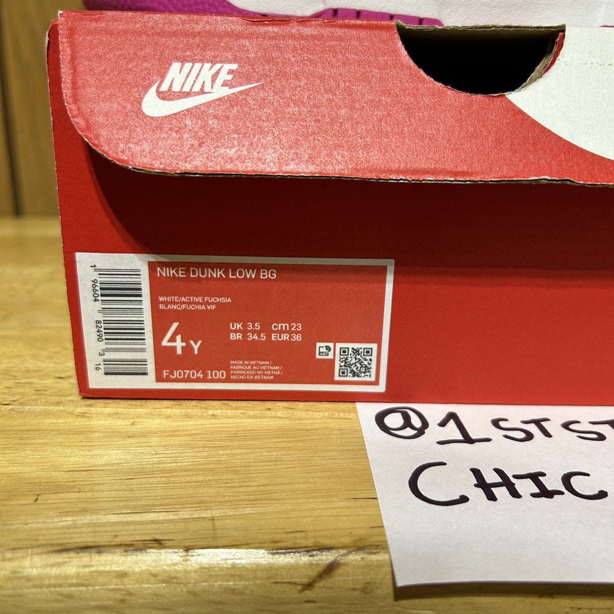 Nike Nike Dunk Low Fuchsia Pink FJ0704-100 GS 4Y 5.5W Women’s NEW Size US 5.5 / IT 35.5 - 8 Thumbnail