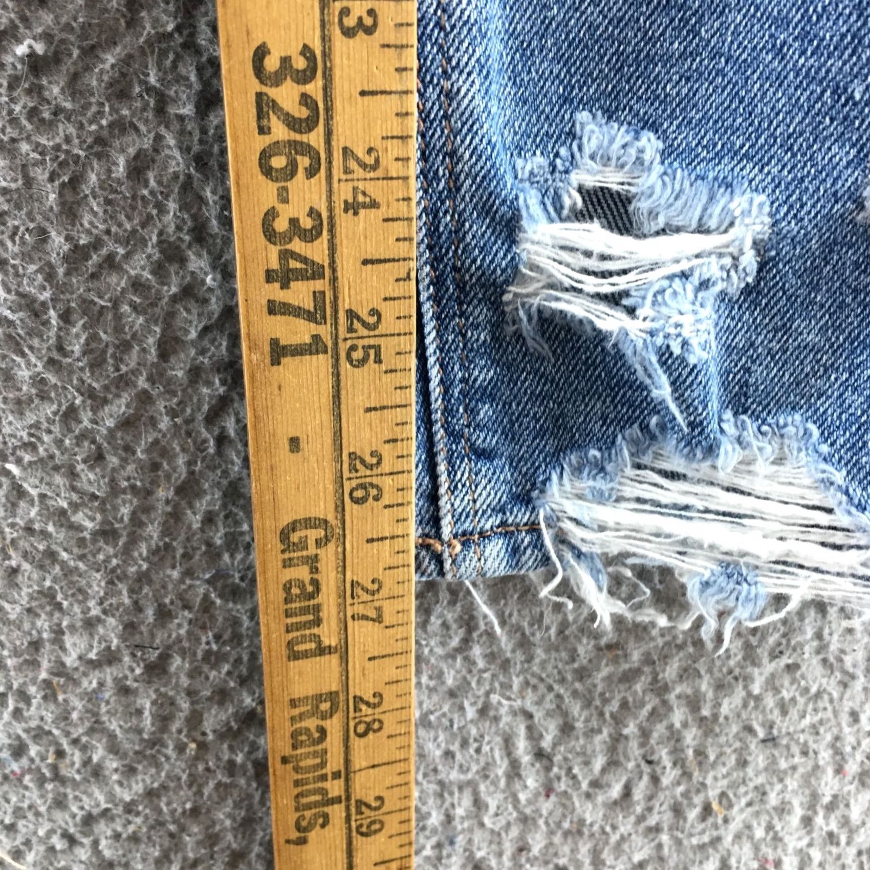 American Eagle Outfitters American Eagle Skinny Jeans Womens 27X27 Blue Distressed Stretch Zip Size 25" / US 0 / IT 36 - 7 Thumbnail