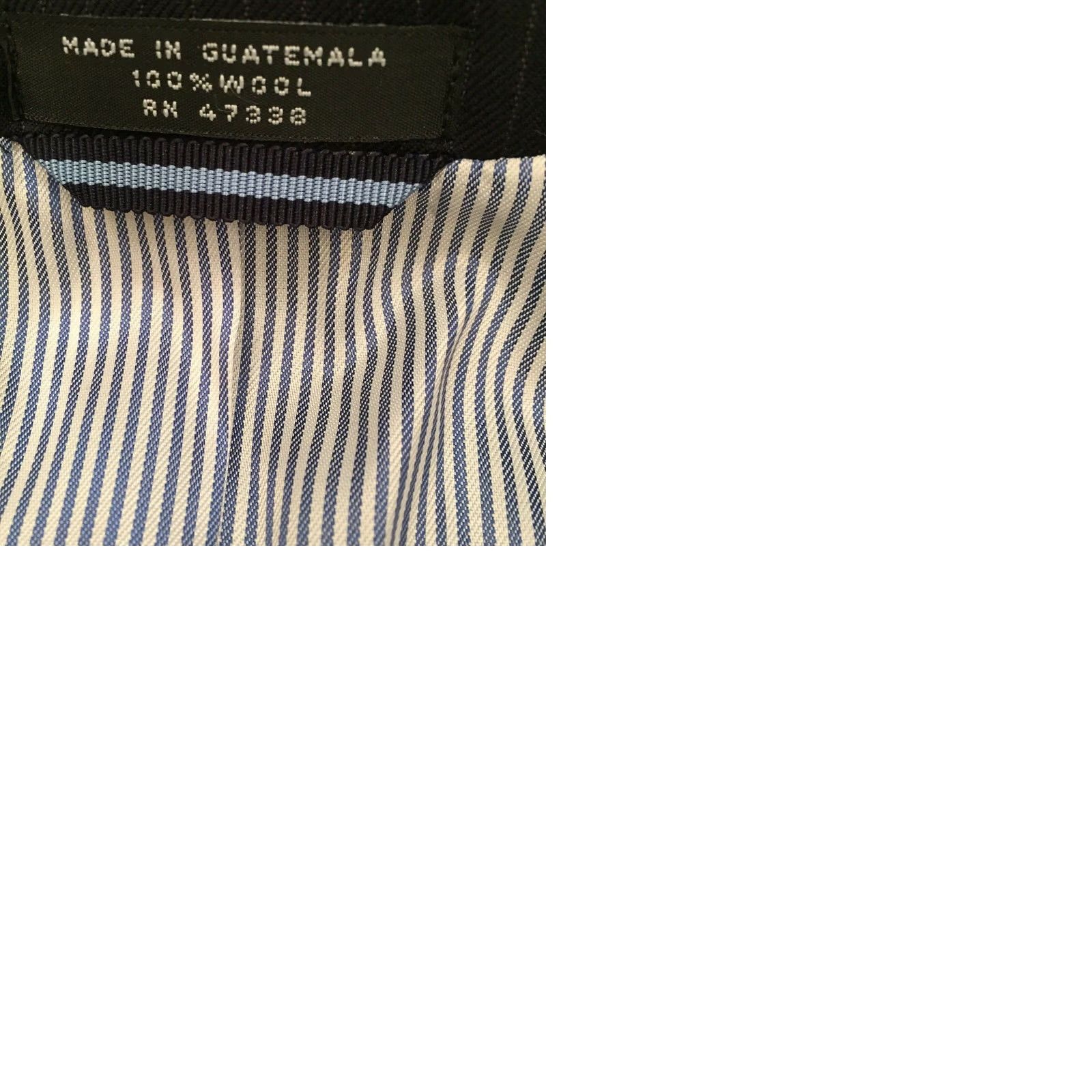 Tommy Hilfiger Tommy Hilfiger Blazer Mens 44 Reg Blue Wool Pinstripe Notch Lapel Striped Two-Button 2 Piece Regular Jacket Coat Size 44R - 9 Thumbnail