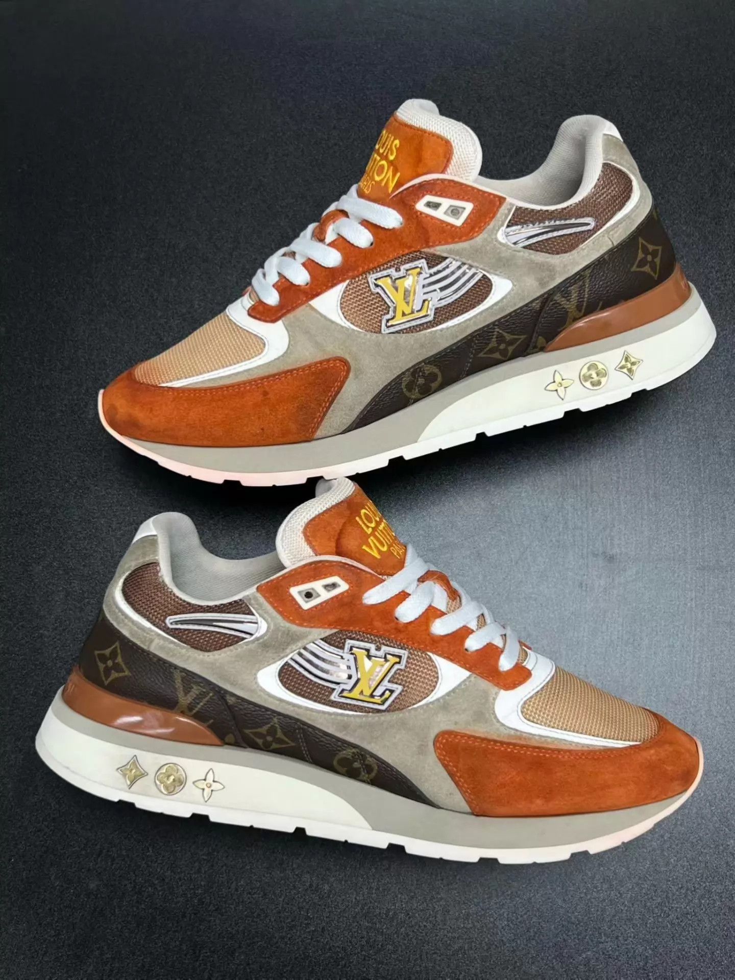 Louis Vuitton LV RUN AWAY Tenis Orange UK7.5/41.5 Size US 8.5 / EU 41-42 - 5 Thumbnail