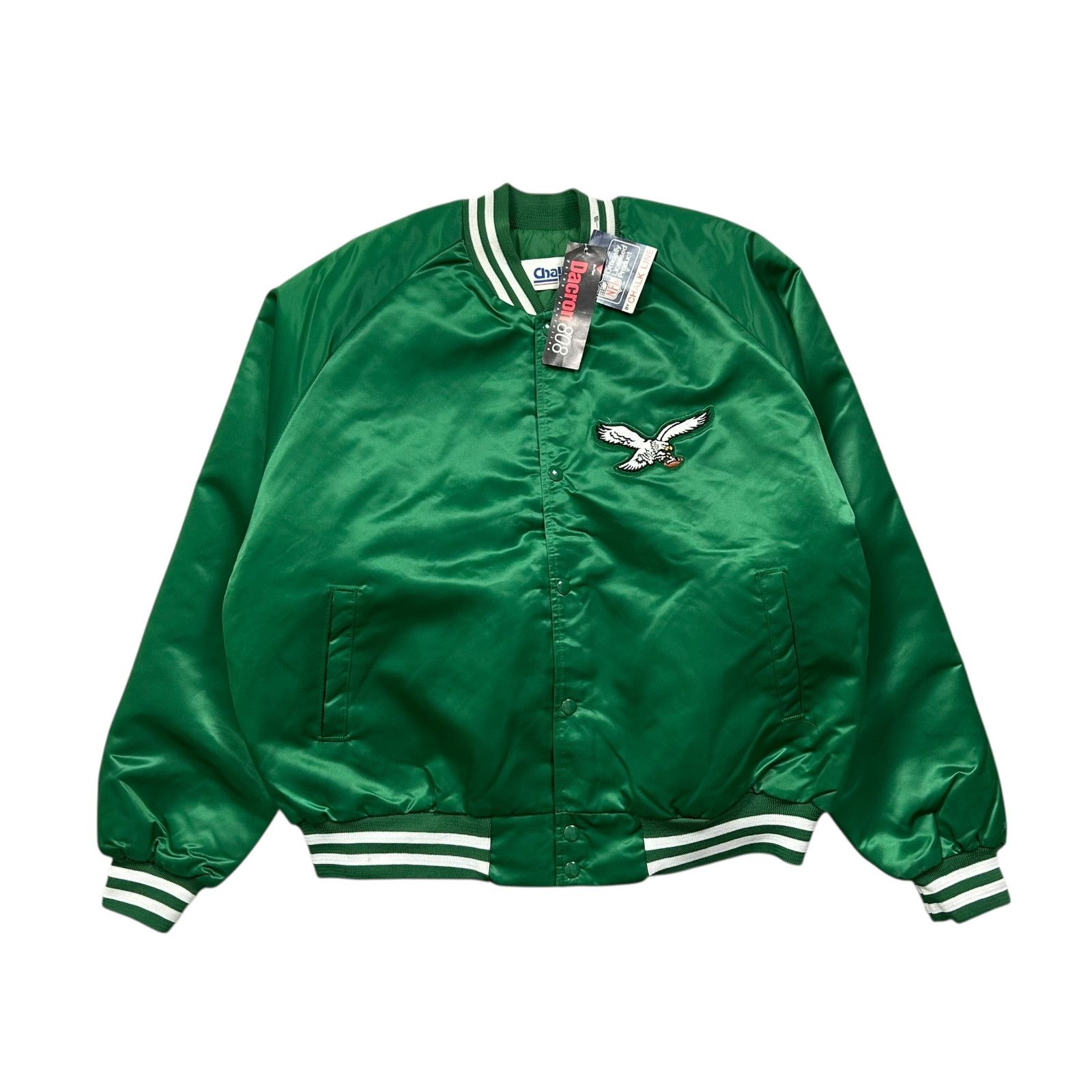 NFL DS VTG 90s PHILADELPHIA EAGLES CHALK LINE SATIN JACKET Size US XL / EU 56 / 4 - 2 Thumbnail