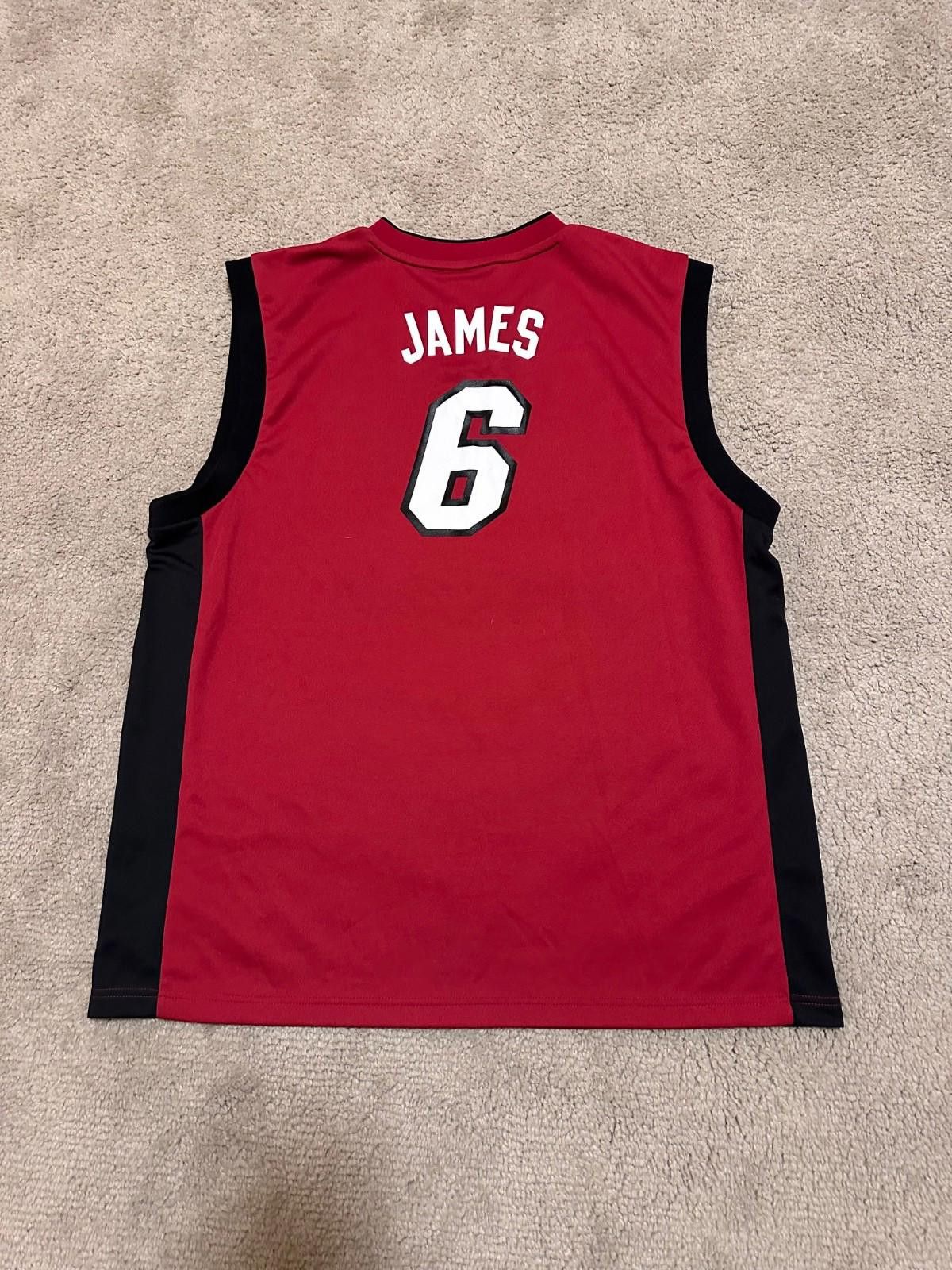 Adidas Adidas Miami Heat NBA LeBron James #6 Jersey Shirt Size US XL / EU 56 / 4 - 8 Thumbnail