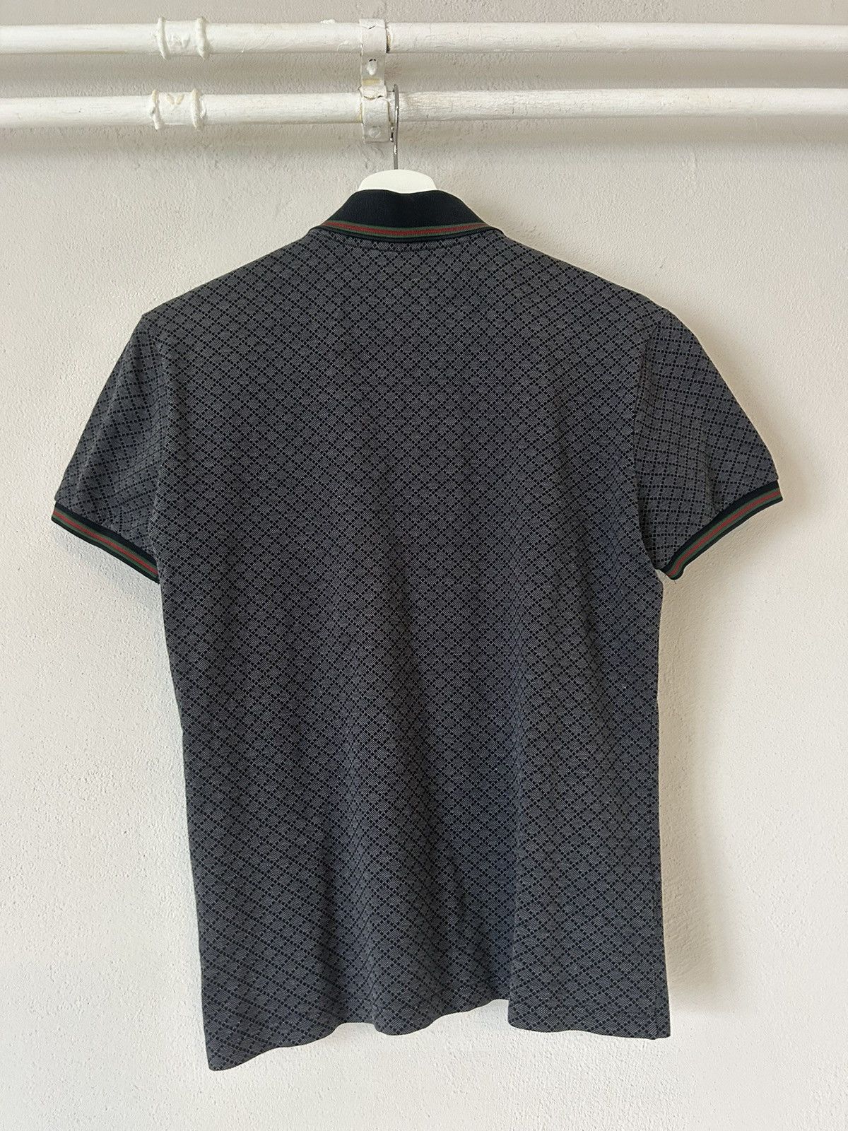 Gucci Gucci Diamond Pattern Polo with Signature Web Collar Size US S / EU 44-46 / 1 - 7 Thumbnail