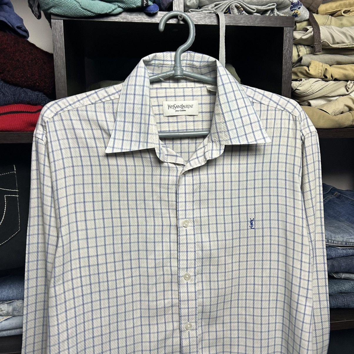 Yves Saint Laurent Luxury Yves Saint Laurent Small logo designer button shirt Size US M / EU 48-50 / 2 - 2 Thumbnail
