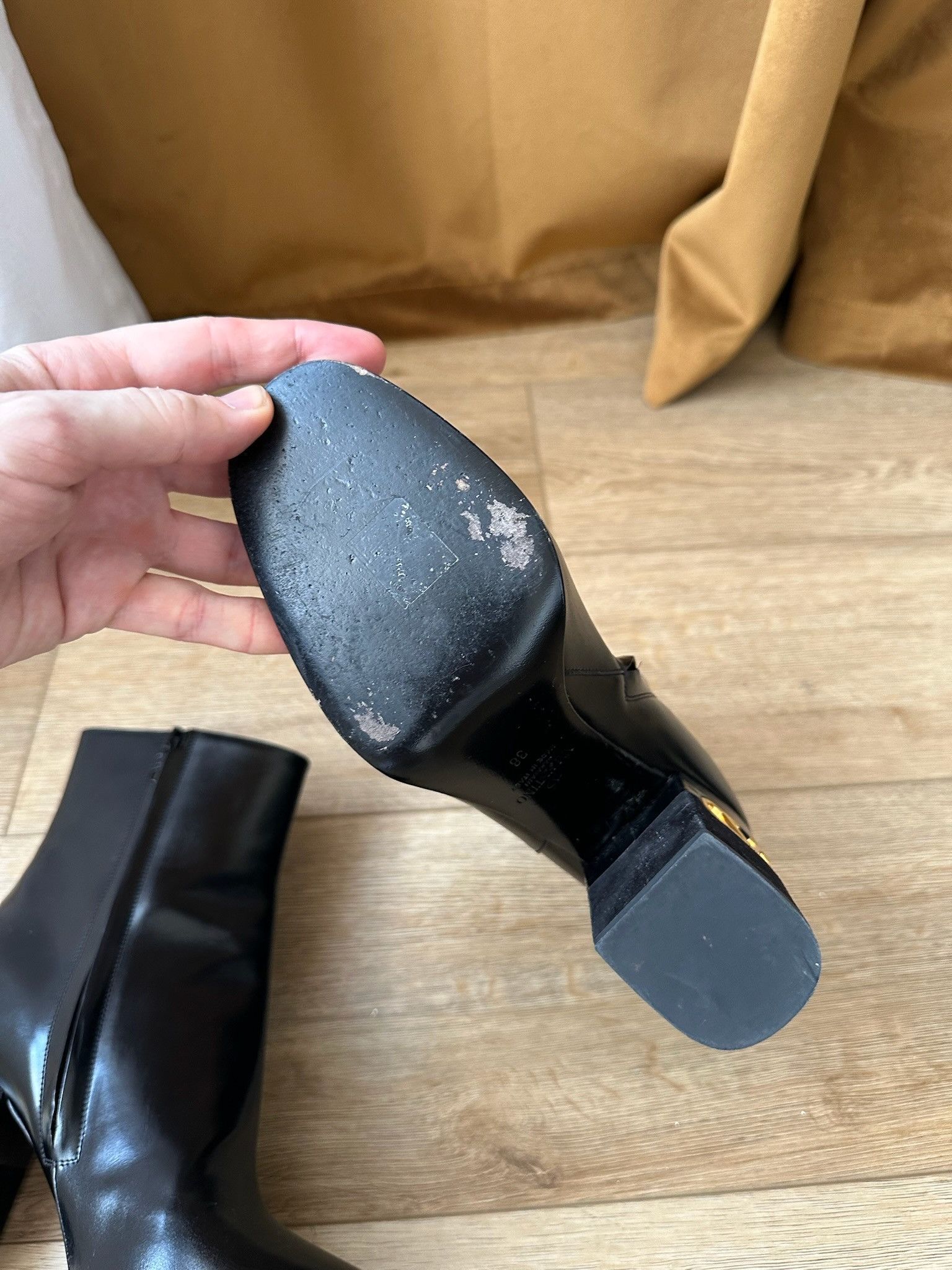 Valentino 🔥SALE🔥 Valentino Garavani Women’s Block Heel Logo Booties Size US 7 / IT 37 - 5 Thumbnail