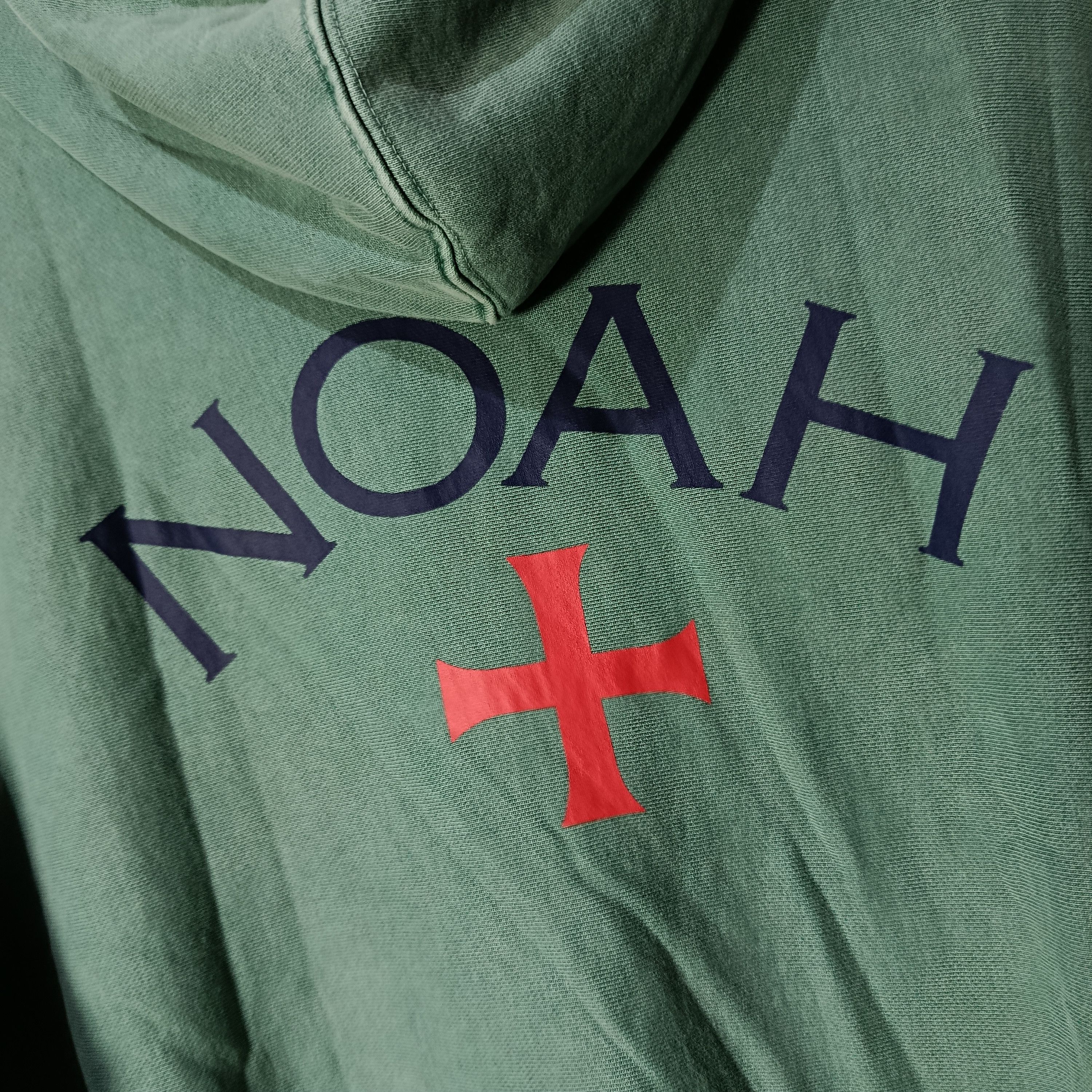 Noah Noah Cross Logo Zip Hoodie – Sea Green Size US XL / EU 56 / 4 - 5 Thumbnail