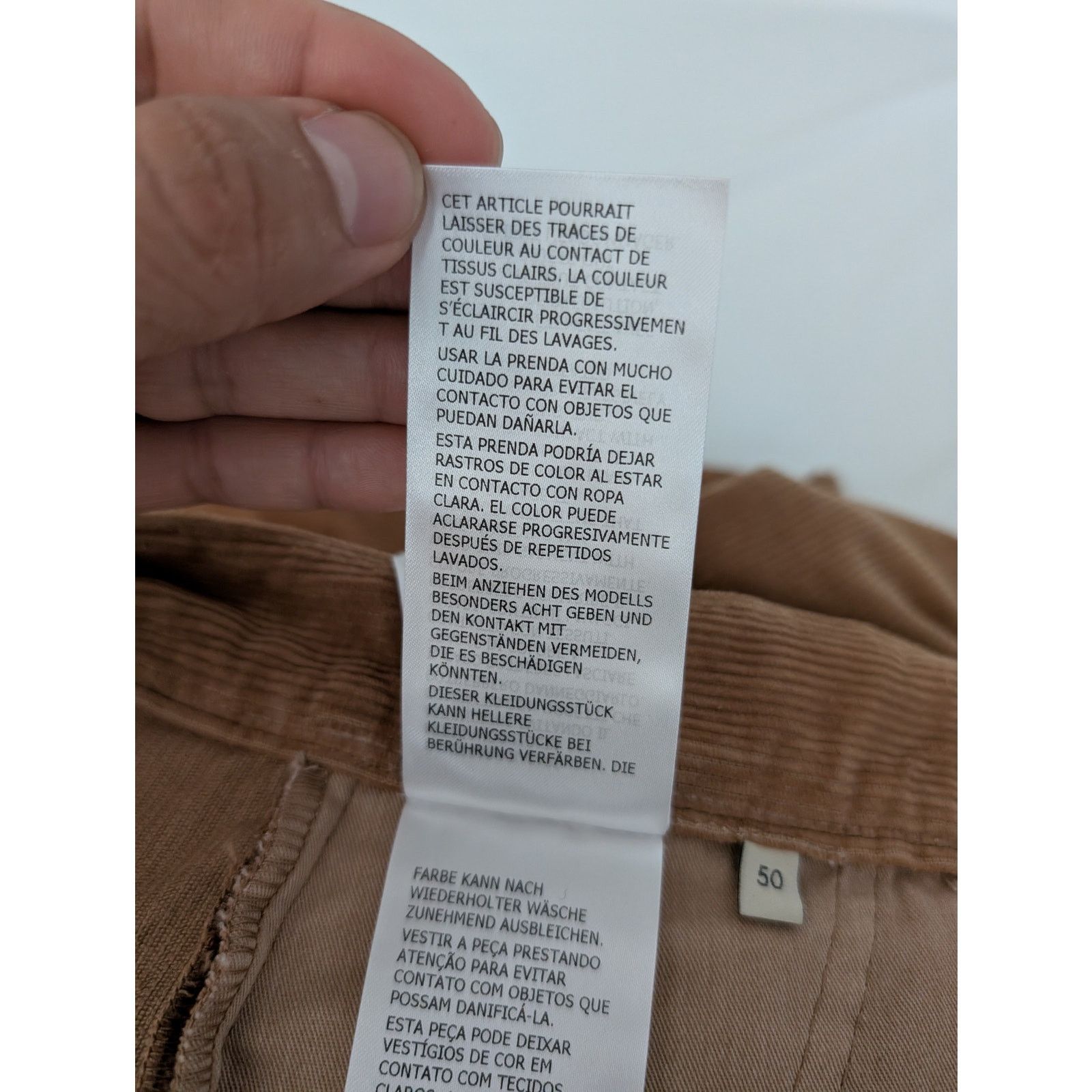 Gucci o1rshd1 Trousers Dyed Wash Velvet W/Melton Vintage Camel/Mix Size US 34 / EU 50 - 19 Thumbnail