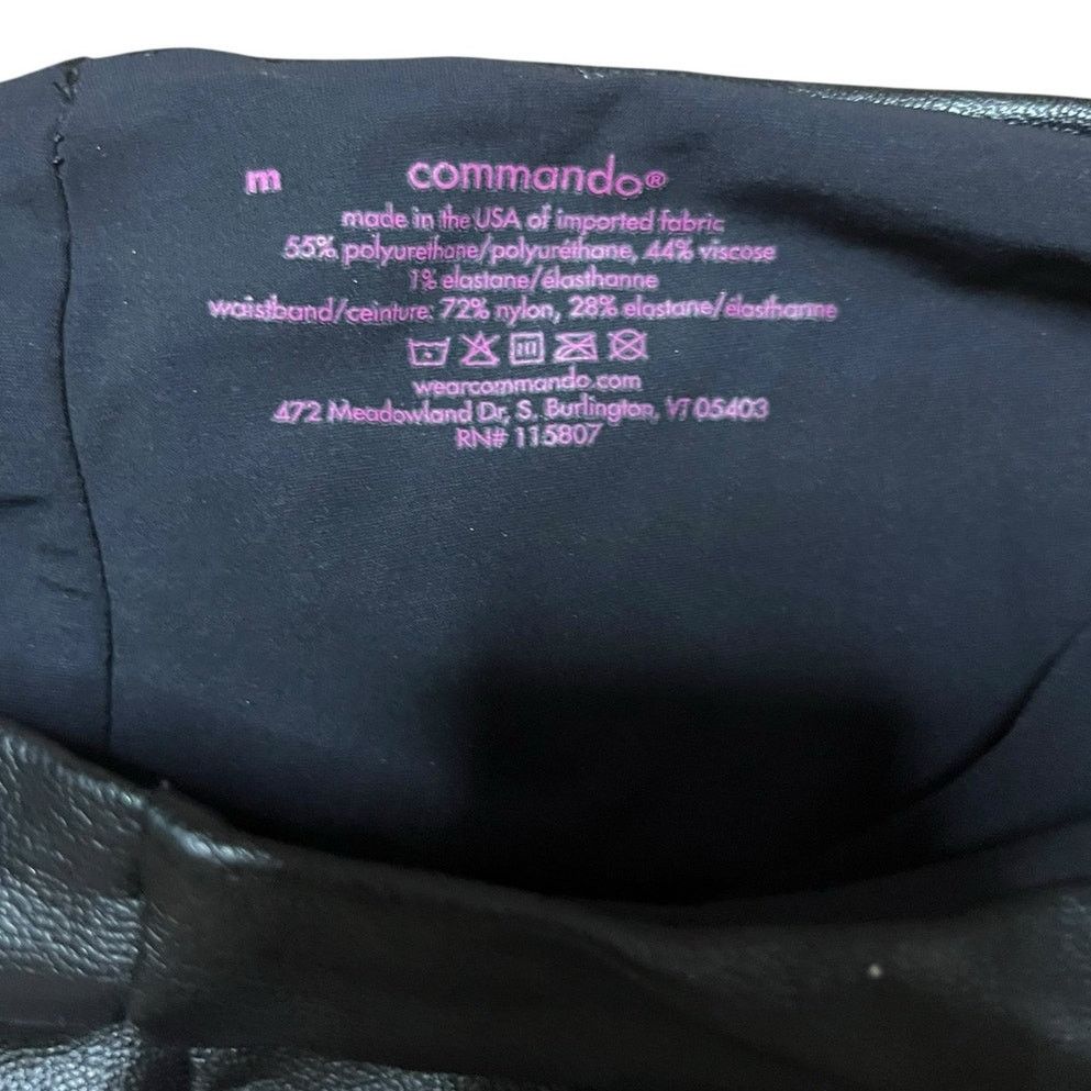 Commando COMMANDO Faux Leather Leggings Size M Black High-Rise Size 28" / US 6 / IT 42 - 2 Thumbnail