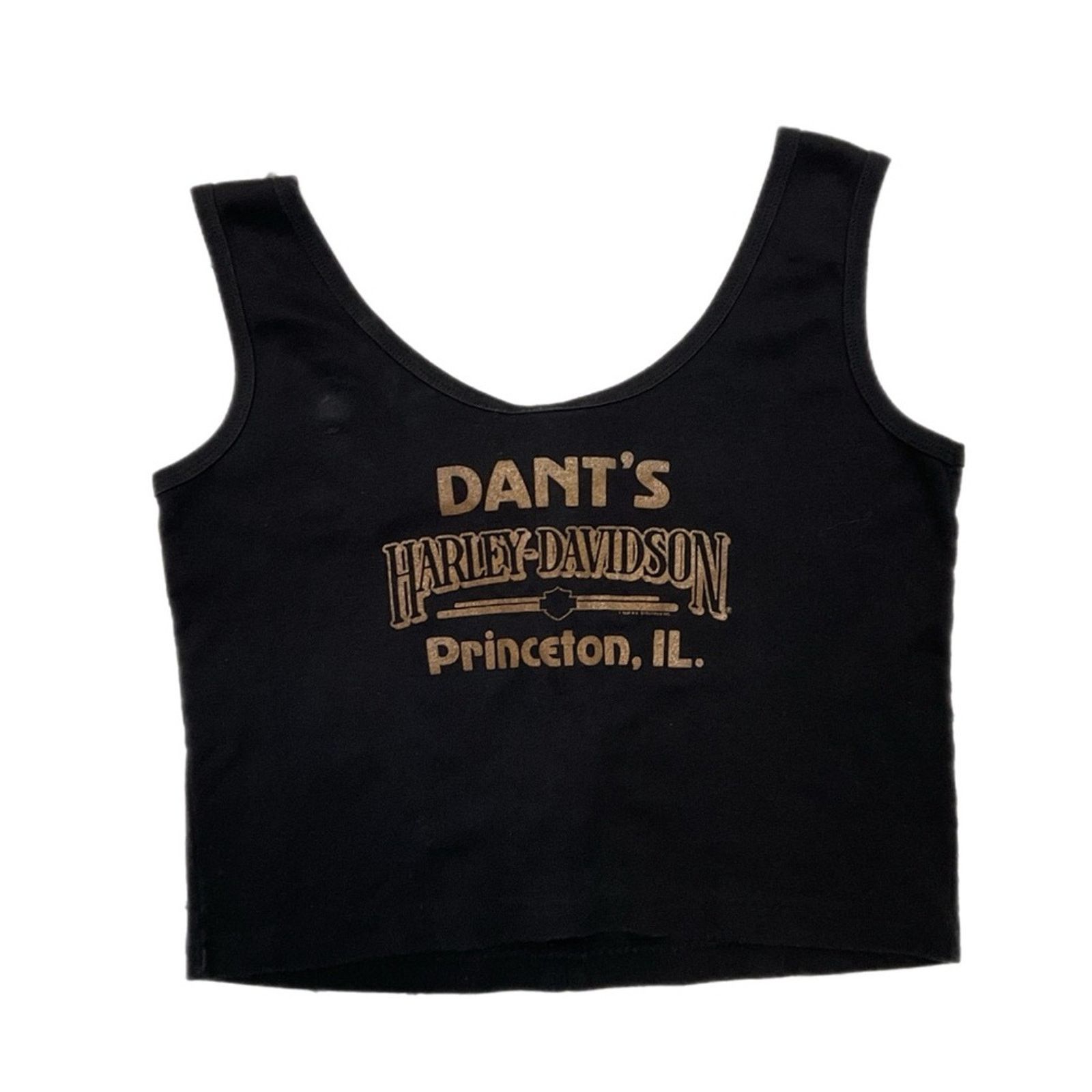 & Other Stories Vintage Harley Davidson 1989 Black /Flower graphic Crop Top Size XL / US 12-14 / IT 48-50 - 2 Thumbnail