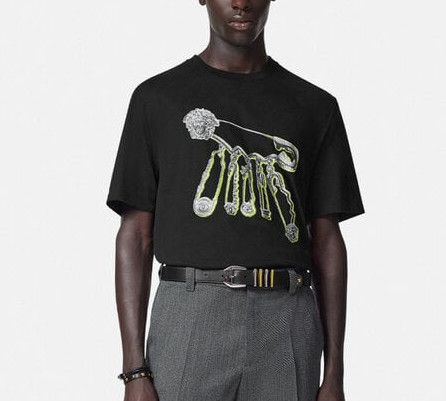 Other Black Pop Pin Graphic T-Shirt – Bold Cotton Streetwear Tee Size US L / EU 52-54 / 3 - 3 Thumbnail