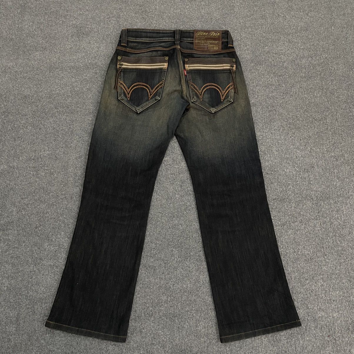 Edwin Edwin Blue Trip 503 Faded Denim Zip Pocket Kapital Style Size US 31 - 1 Thumbnail