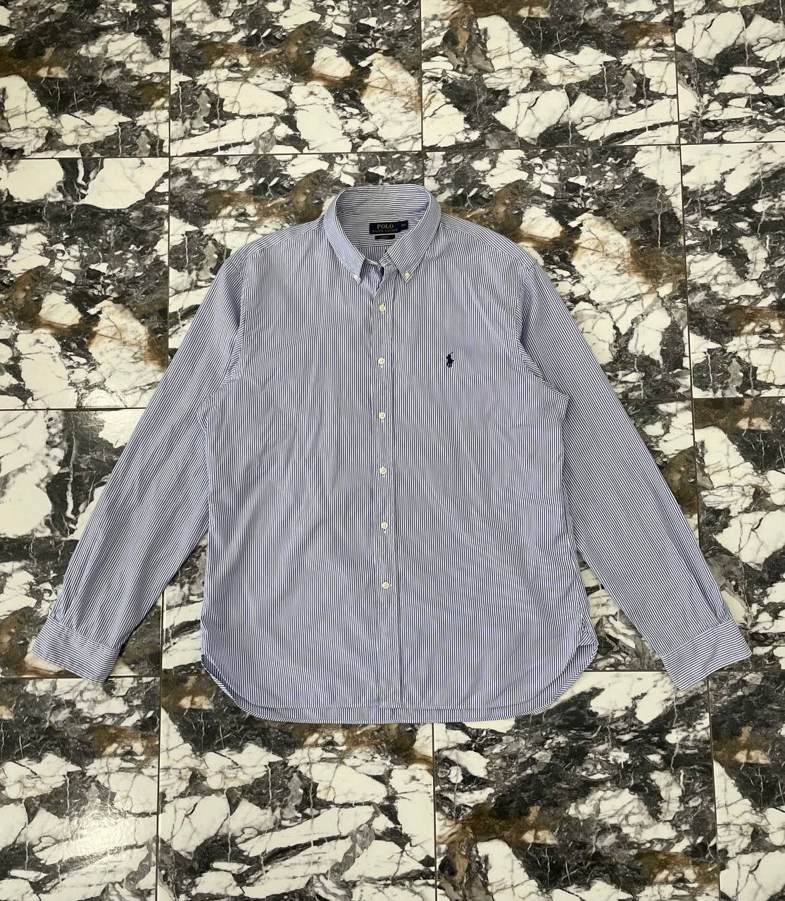 Polo Ralph Lauren Polo Ralph Lauren men's shirt,blue stripes,slim fit, size XL Size US XL / EU 56 / 4 - 1 Thumbnail