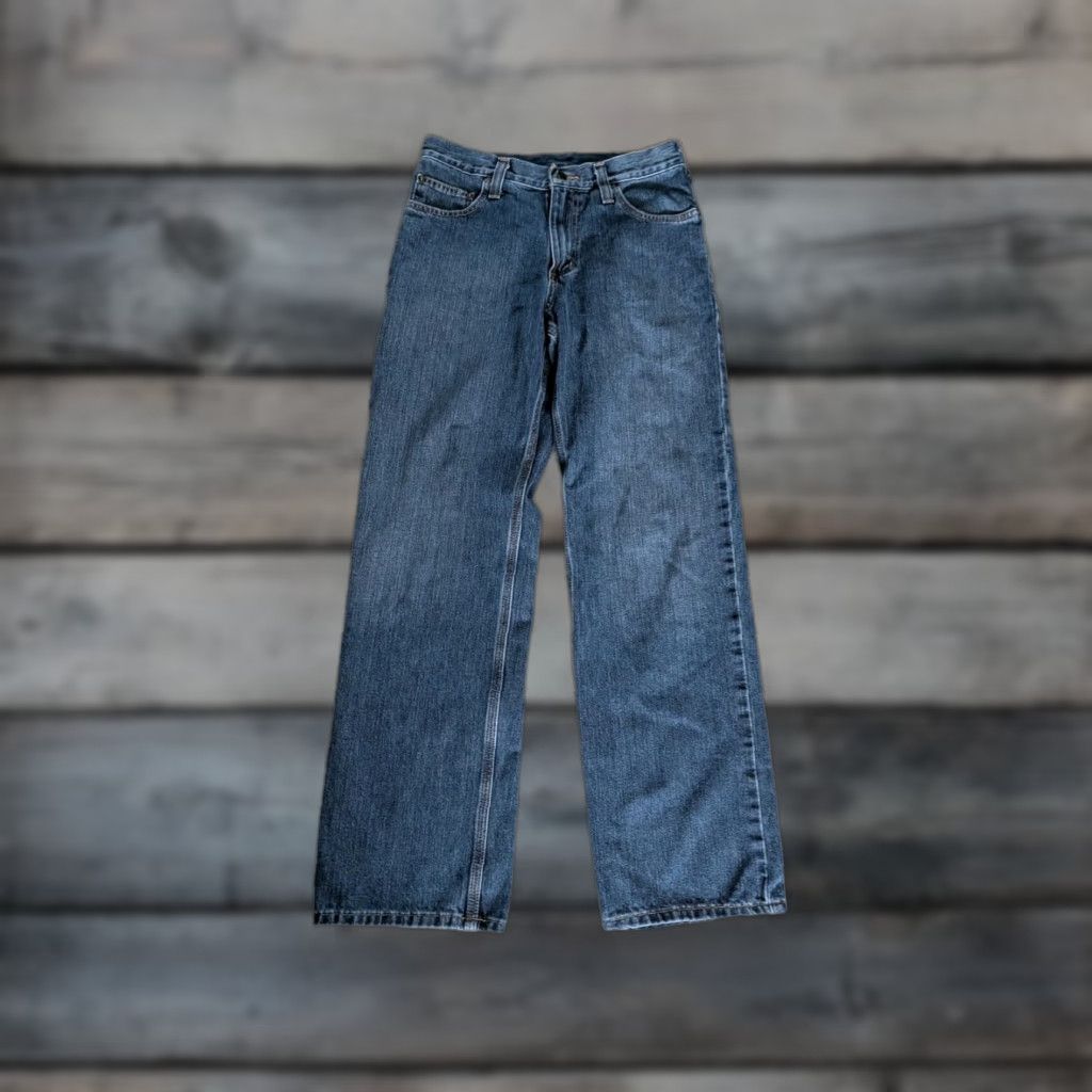 Carhartt VINTAGE Carhartt Jeans 30x32 Relaxed Fit Holter Blue Denim Mens 5-Pocket Solid Rock 101483-968 EUC Size US 30 / EU 46 - 1 Thumbnail